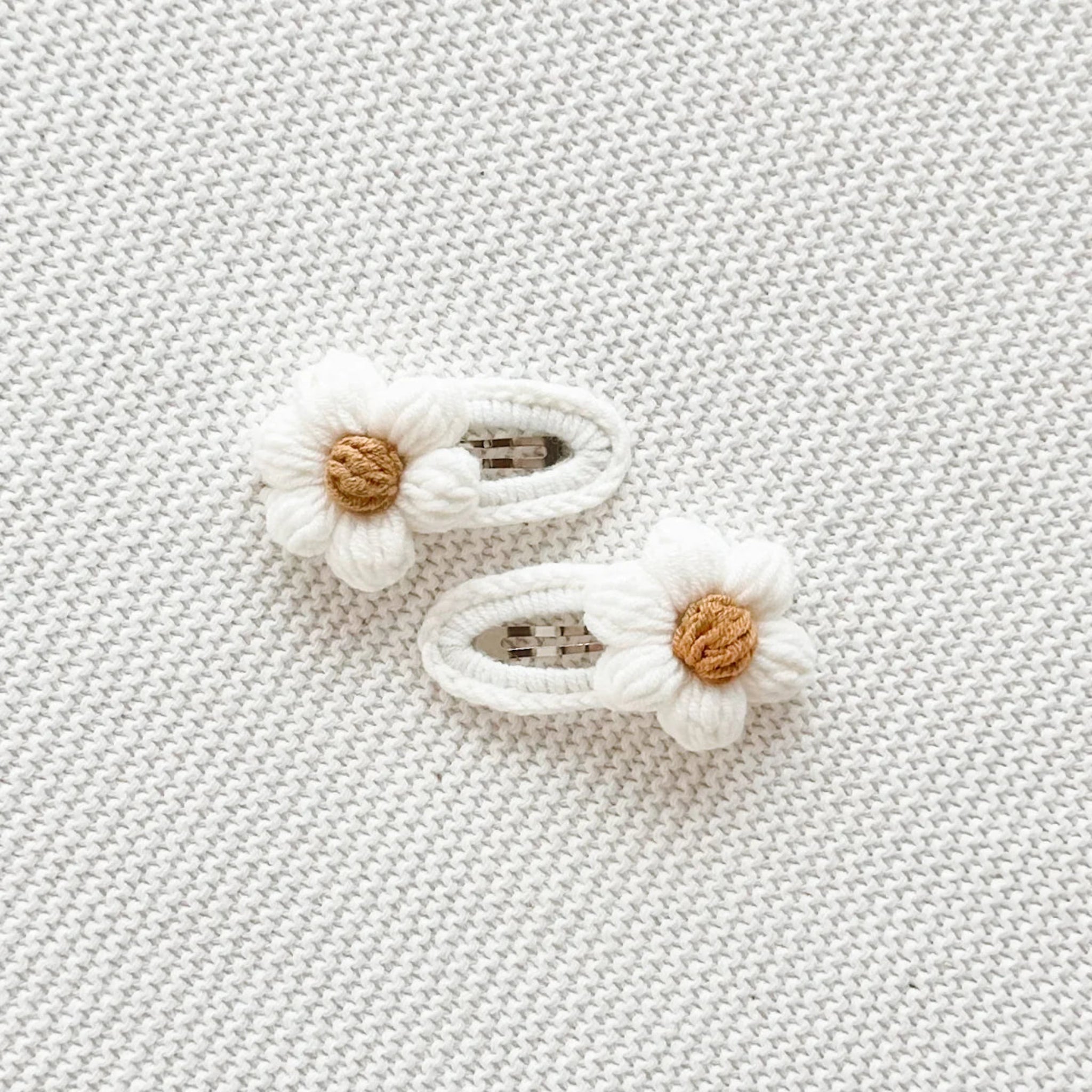 Daisy Crochet Hair Clips | Blossom and Pear
