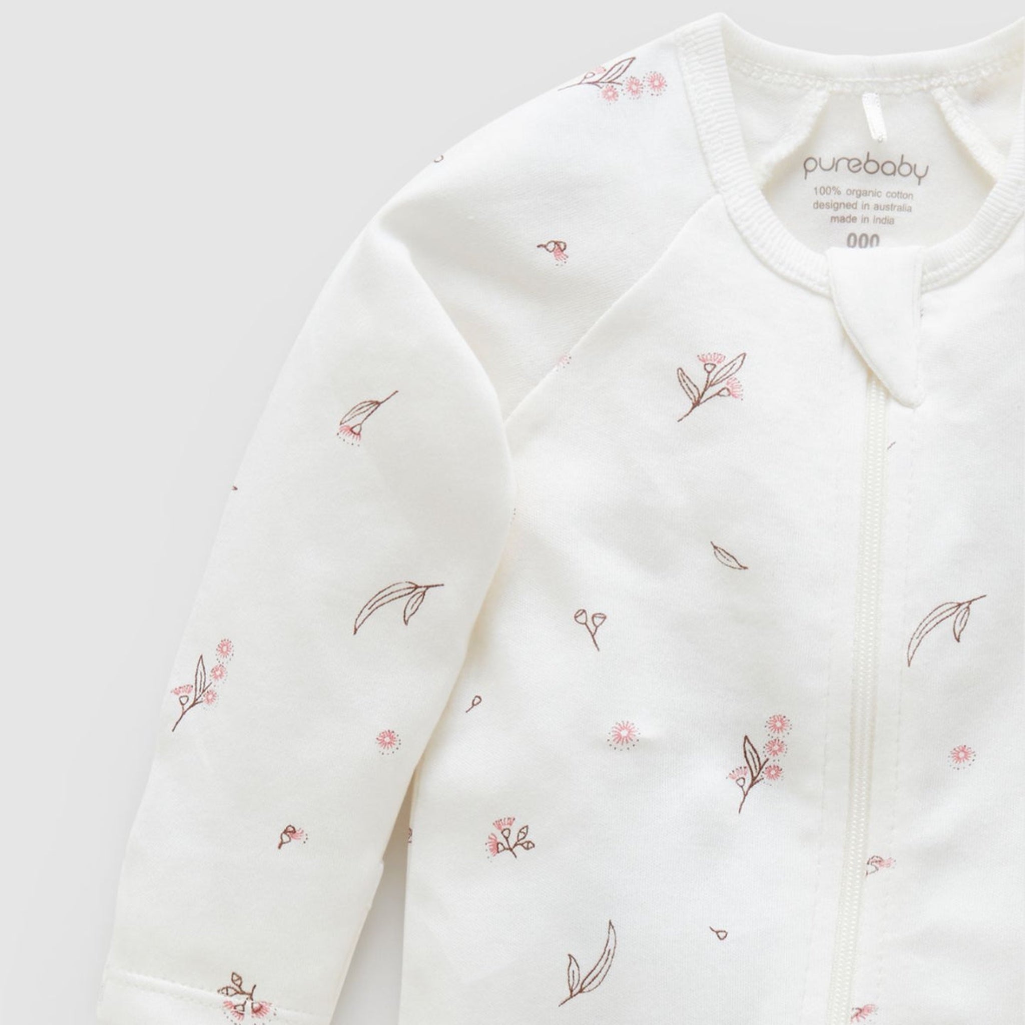 Vanilla Blossom Gowsuit-Purebaby
