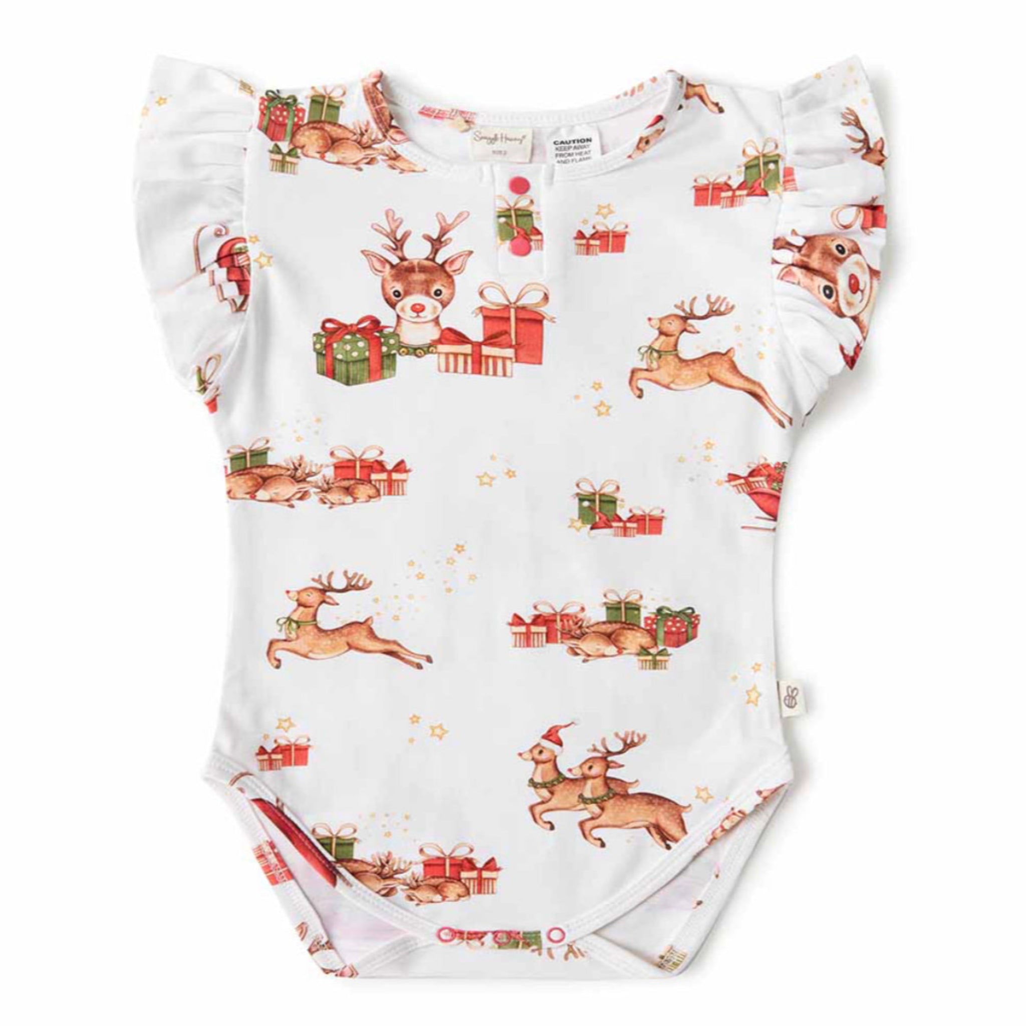 Baby Bodysuits Reindeer With Frill