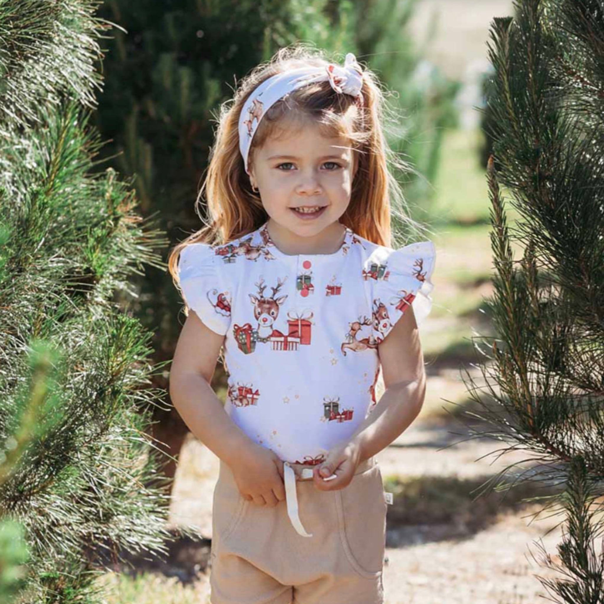 Baby Bodysuits Reindeer With Frill