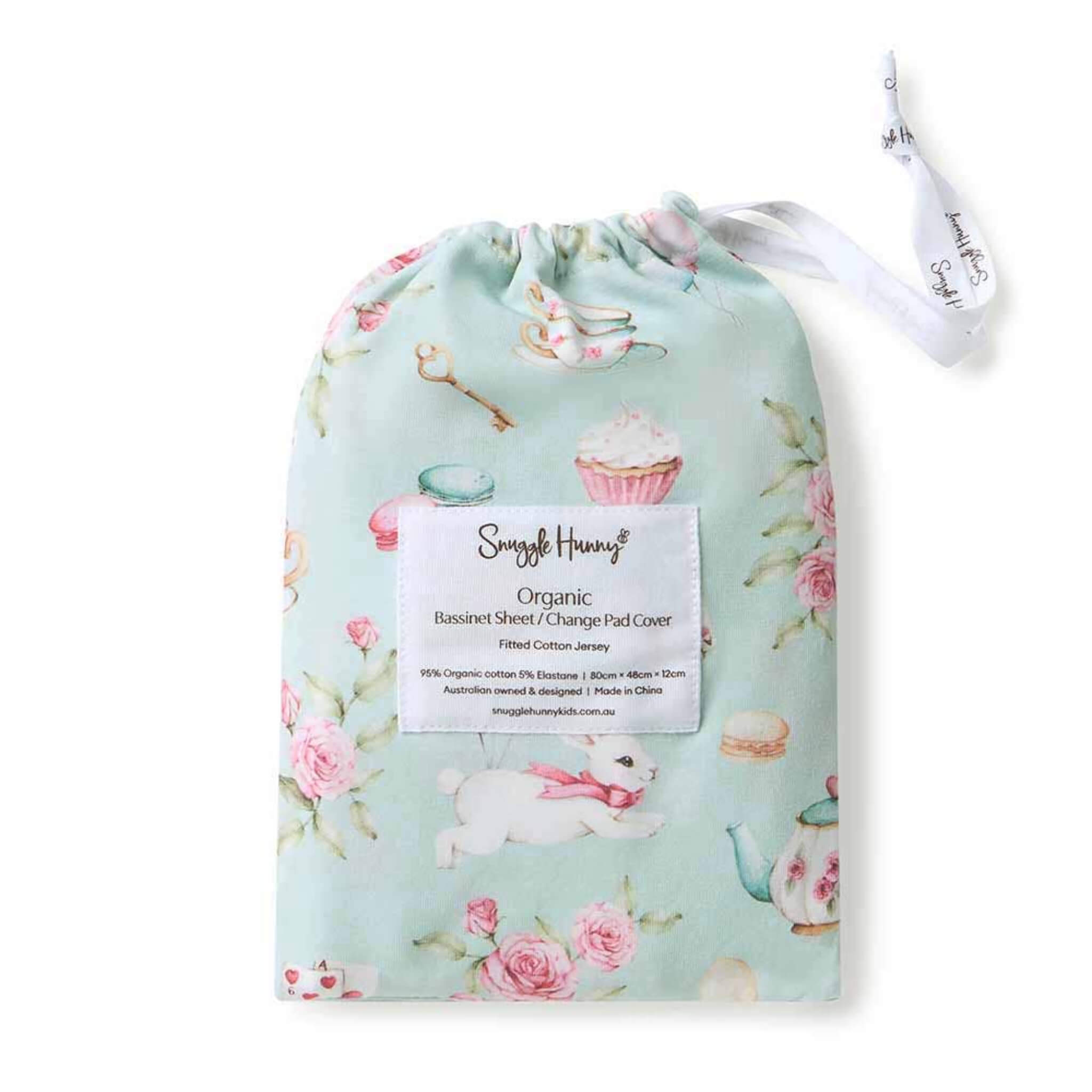 Bassinet Sheet / Change Pad Cover White Rabbit