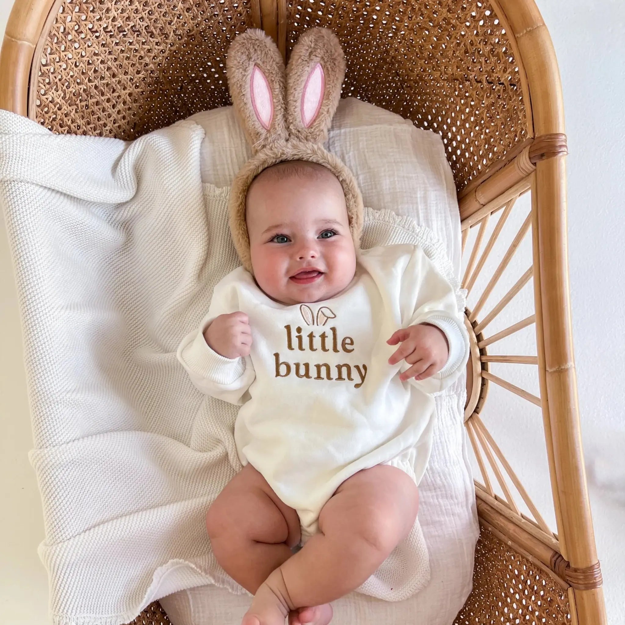 Blossom & Pear Easter Bunny Ear Headband | Soft Bunny Ears for Kids