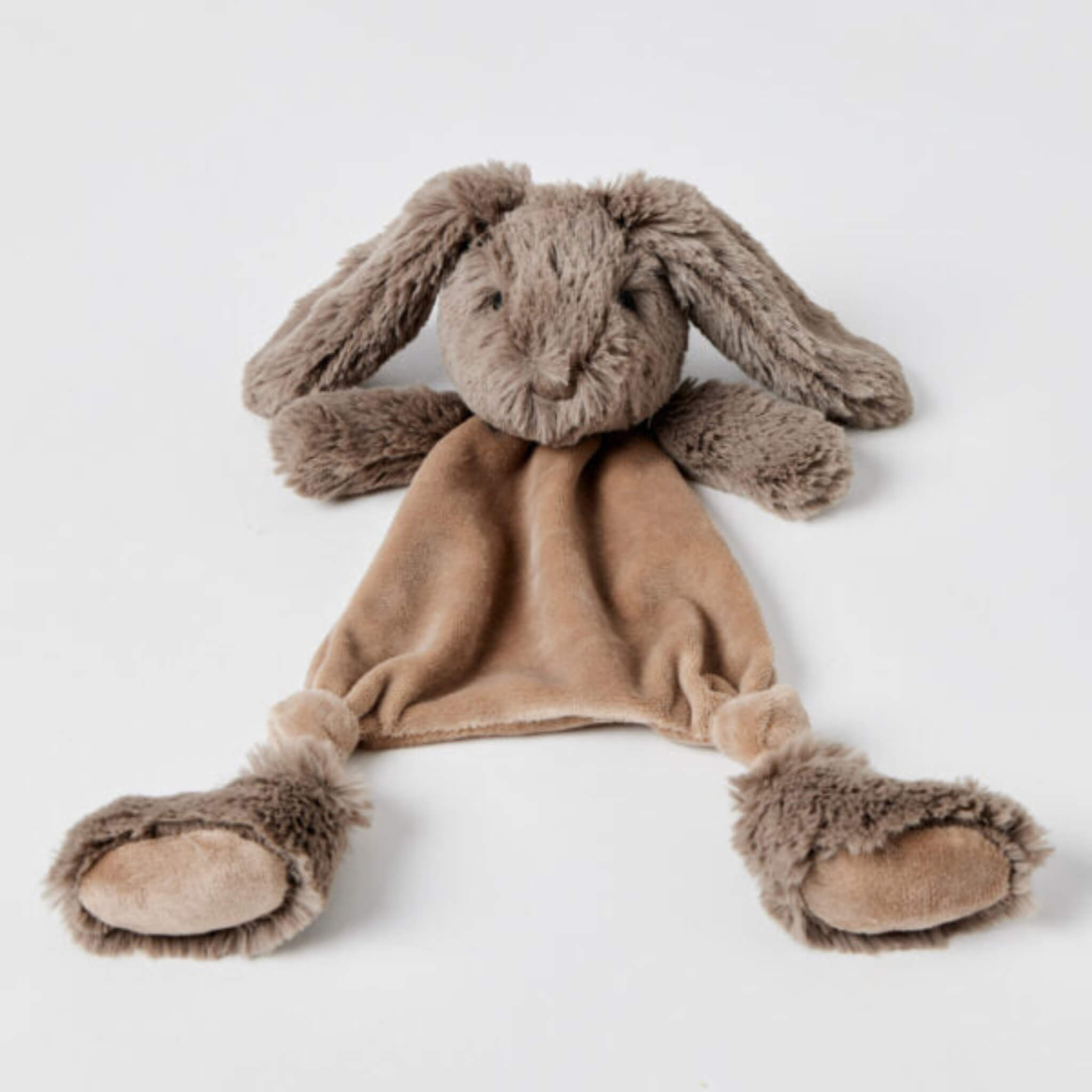 Bunny Soother Plush Comforter Mocha