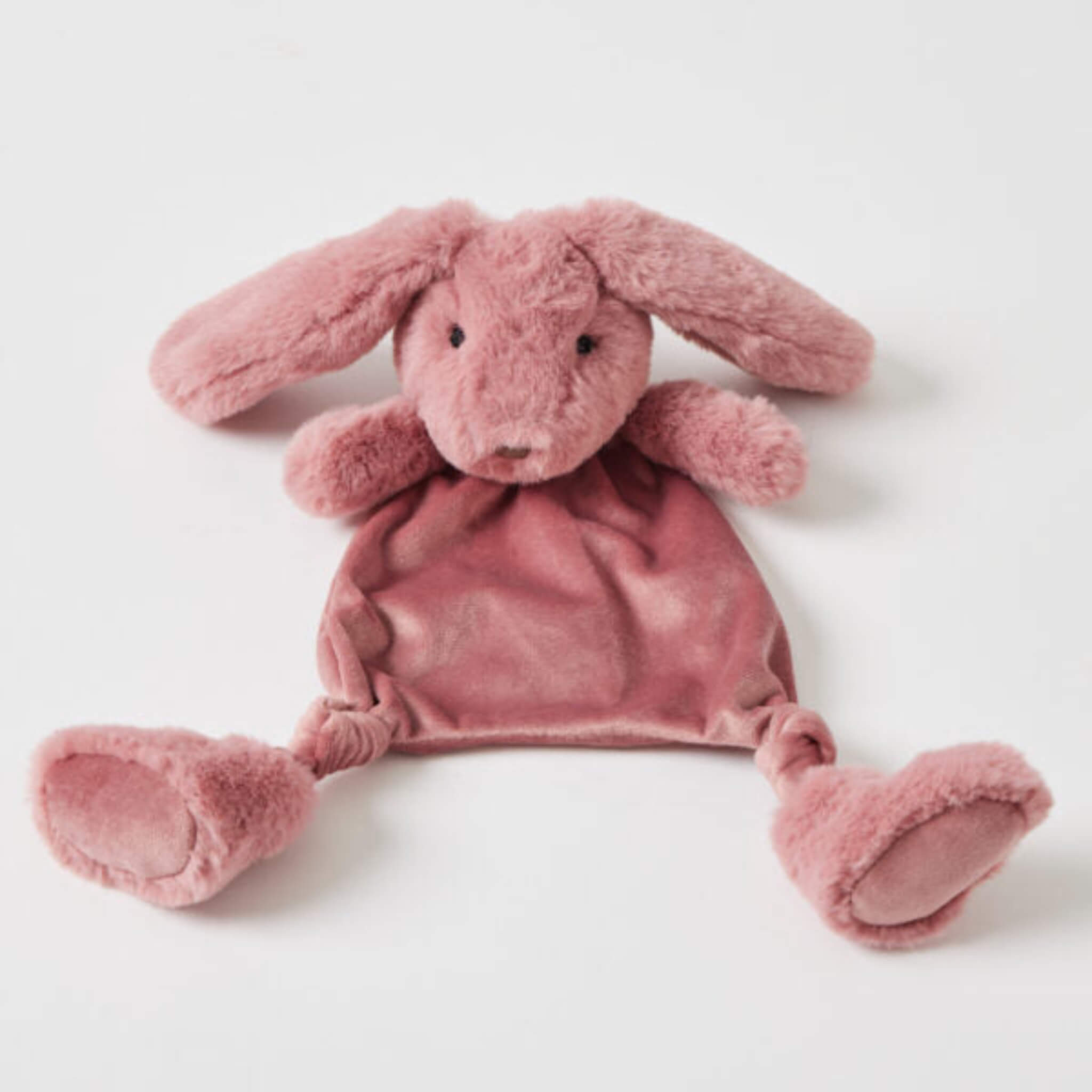 Bunny Soother Plush Comforter Raspberry