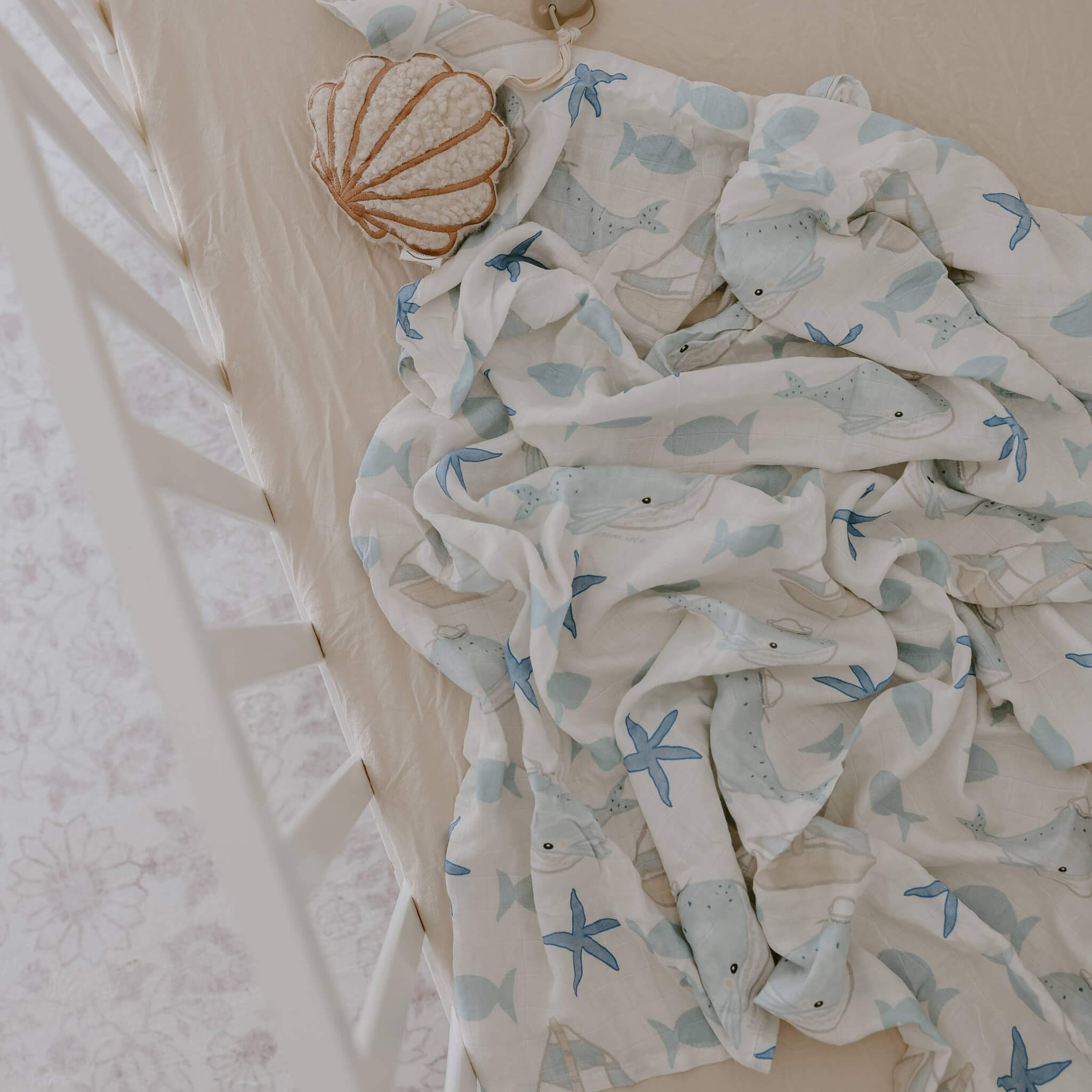 By the Sea Muslin Baby Swaddle Wrap | Soft & Lightweight Baby Wrap