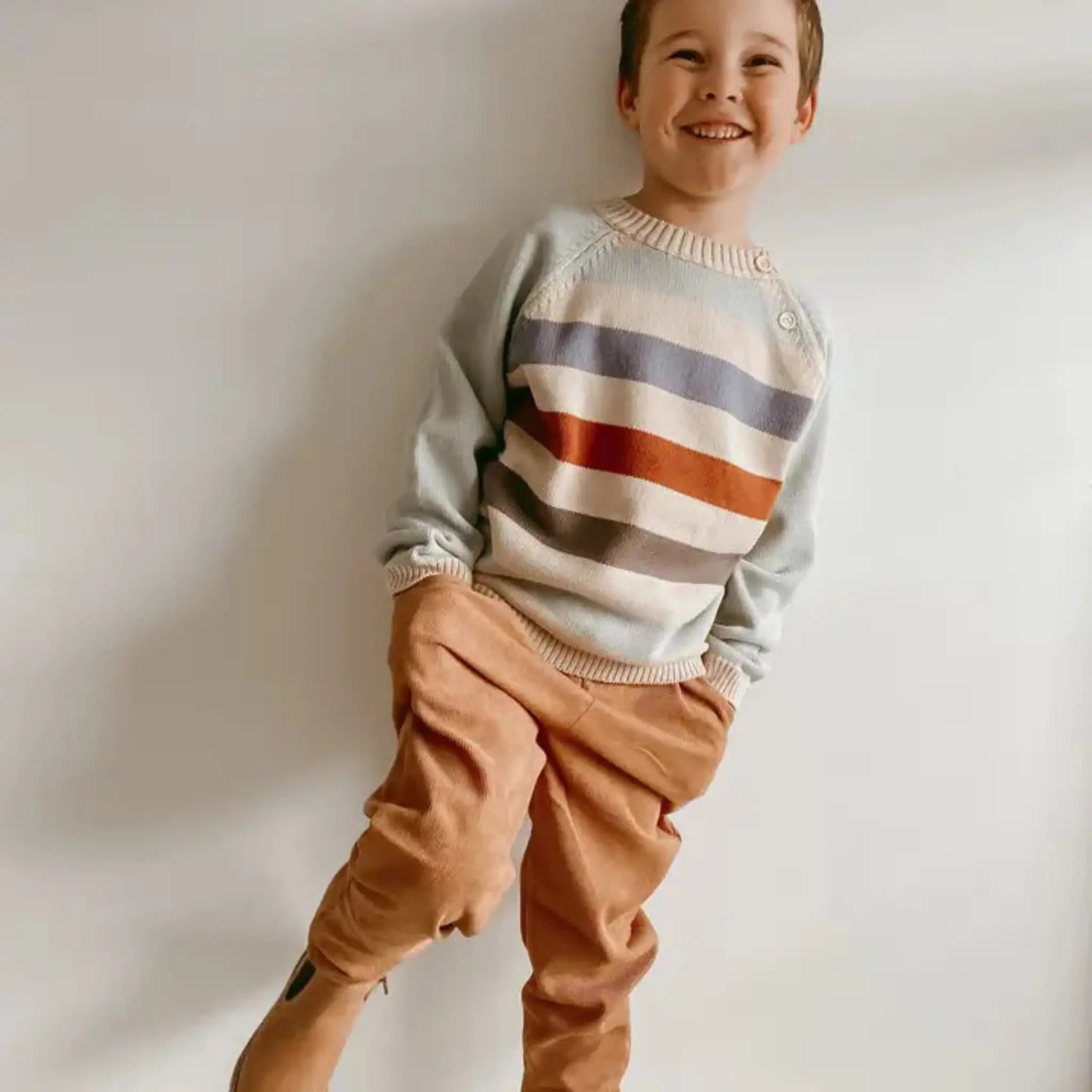 Cotton Striped Knitted Baby Boy Jumper