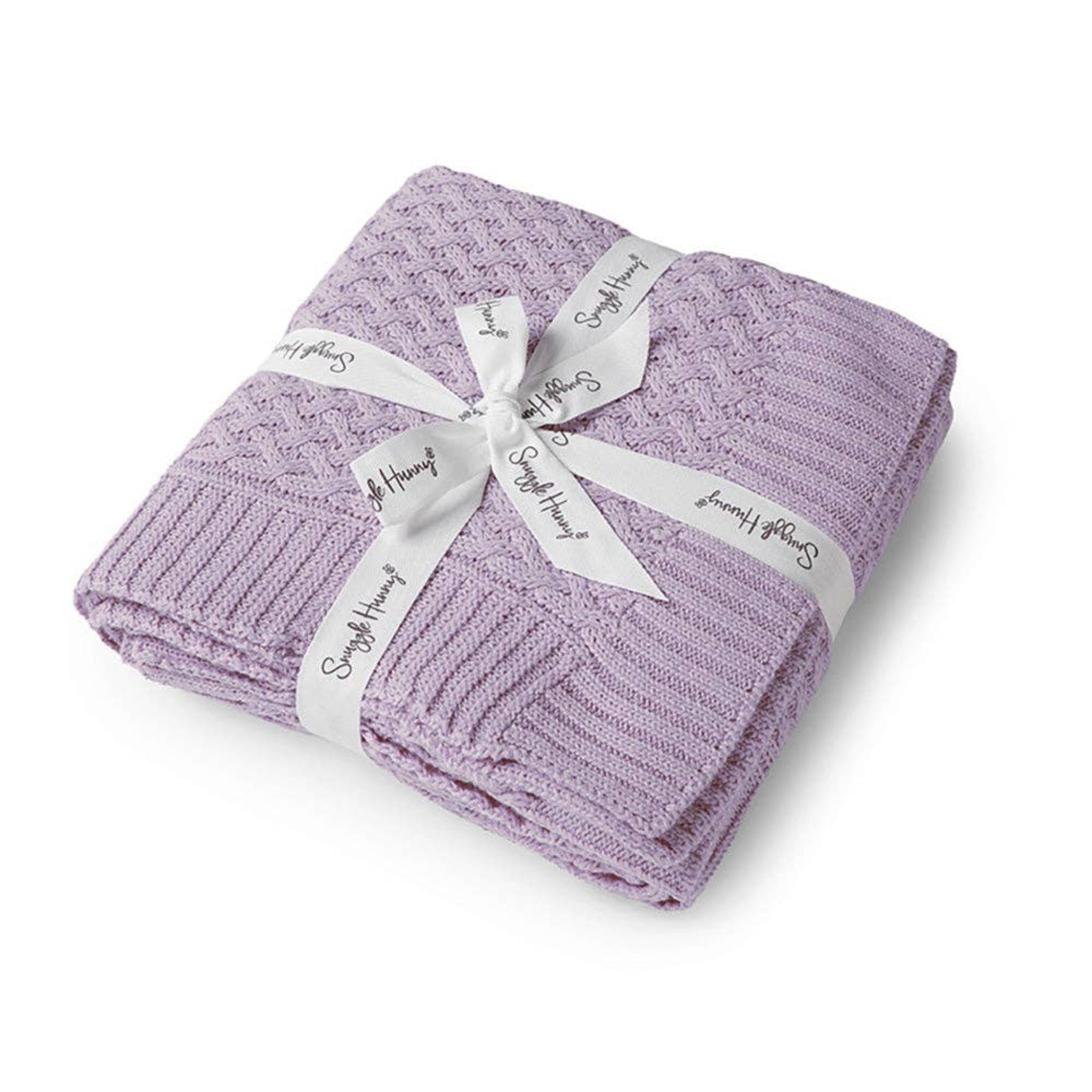 Diamond Knit Organic Baby Blanket Lavender
