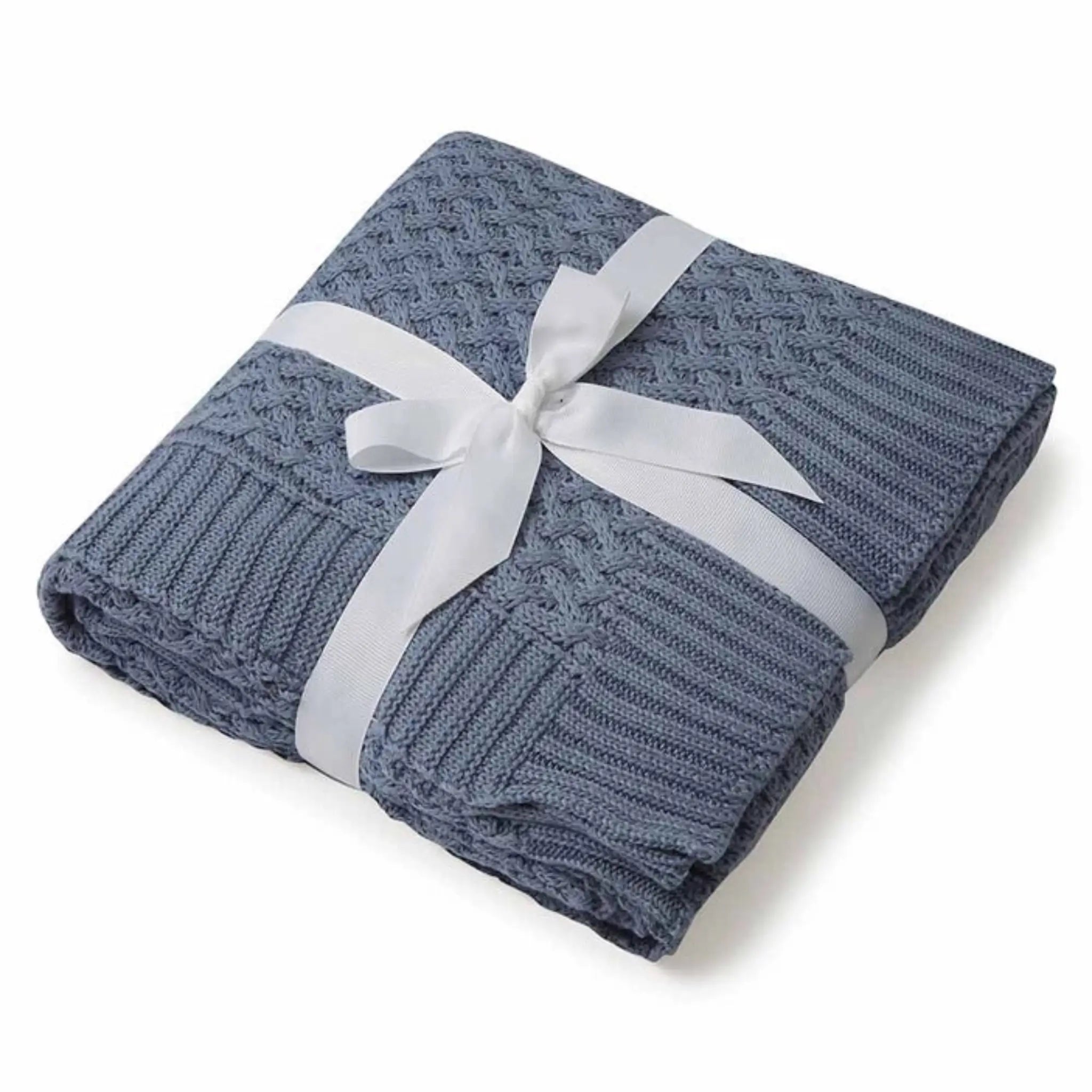 Diamond Knit Organic Baby Blanket River