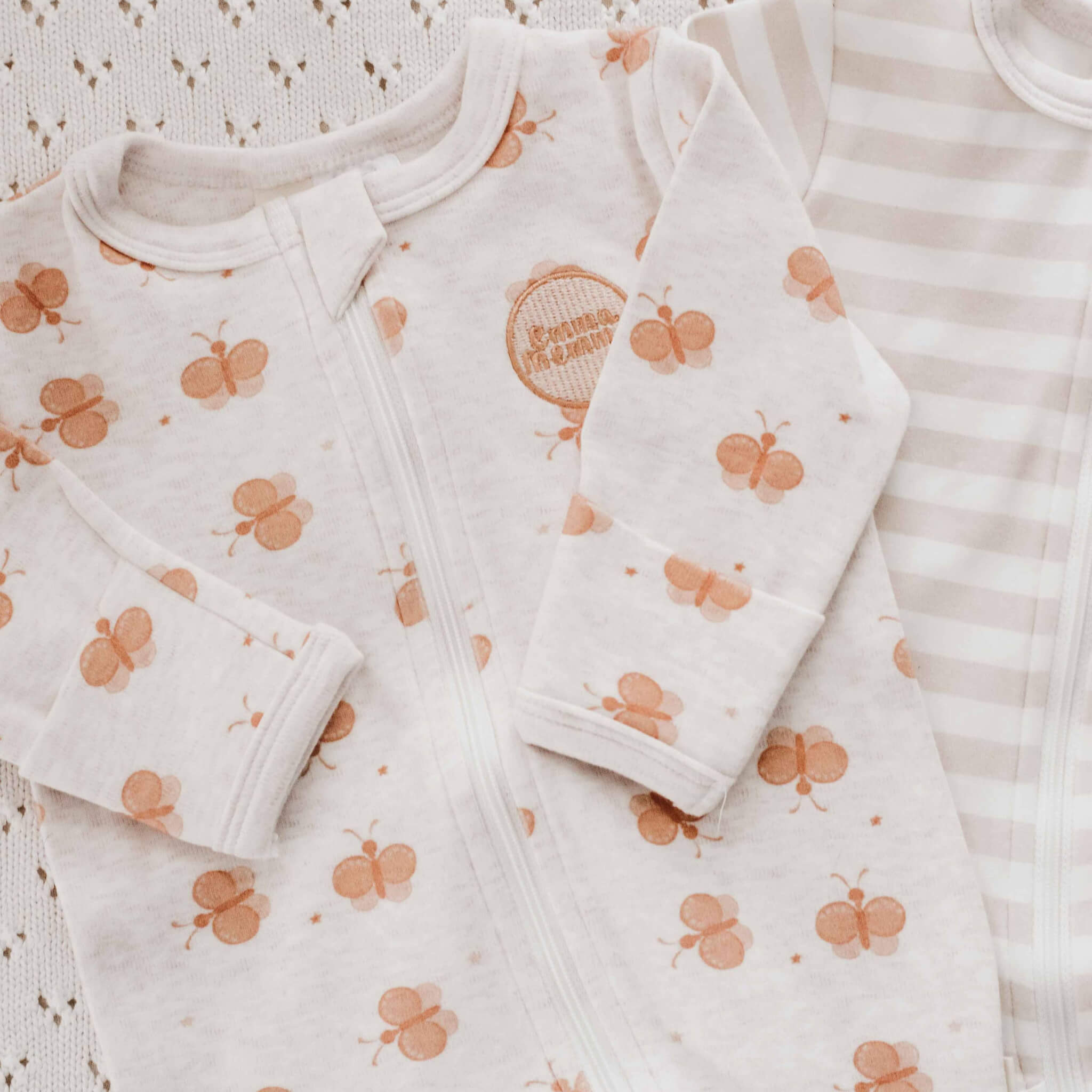 Emma Memma BB Butterfly Zip Suit | Bencer & Hazelnut