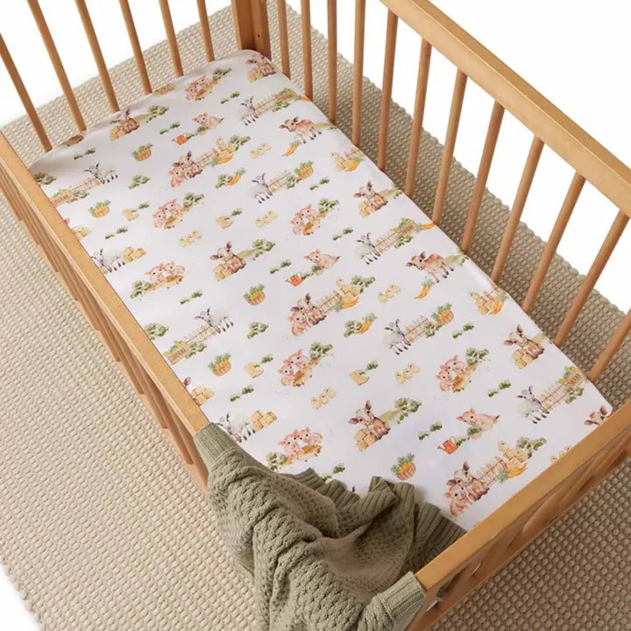 Fitted Cot Sheet Farm