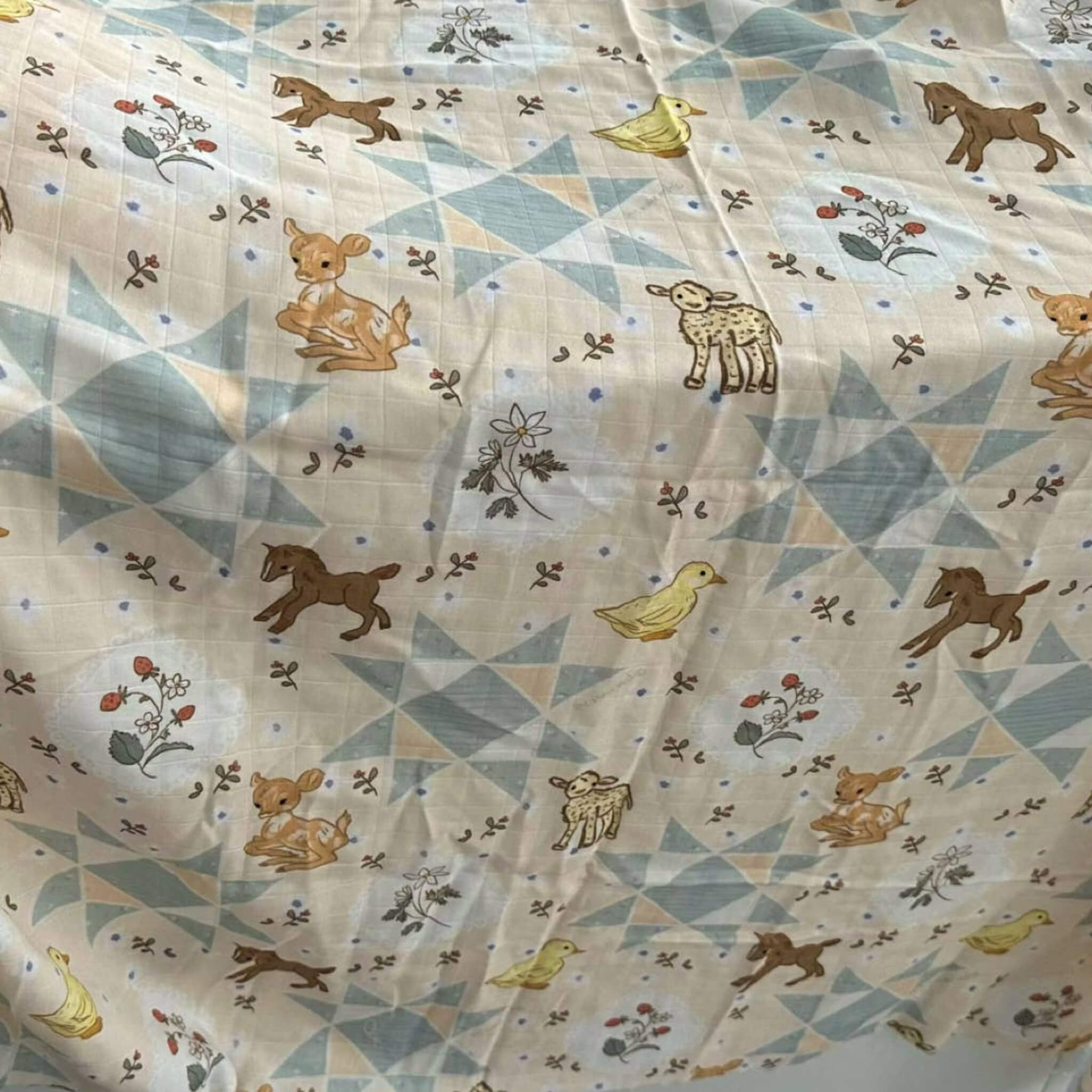 French Farmhouse Baby Swaddle | Muslin Baby Wrap