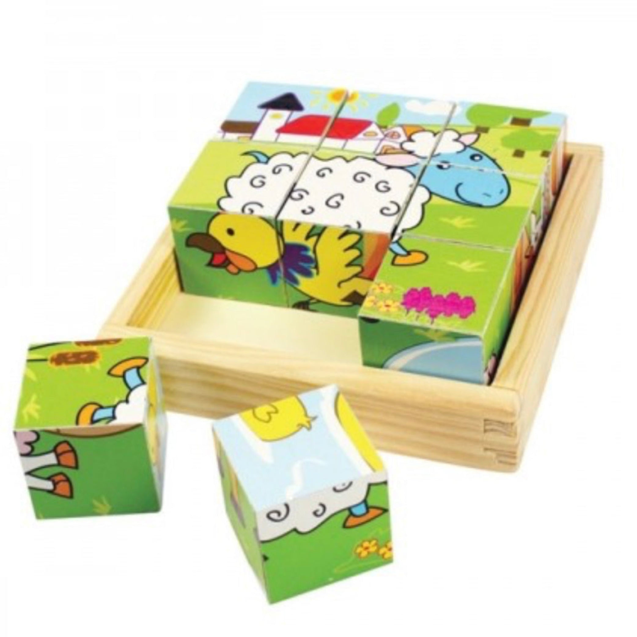 Animal Cube Puzzle-Artiwood-Bigjigs