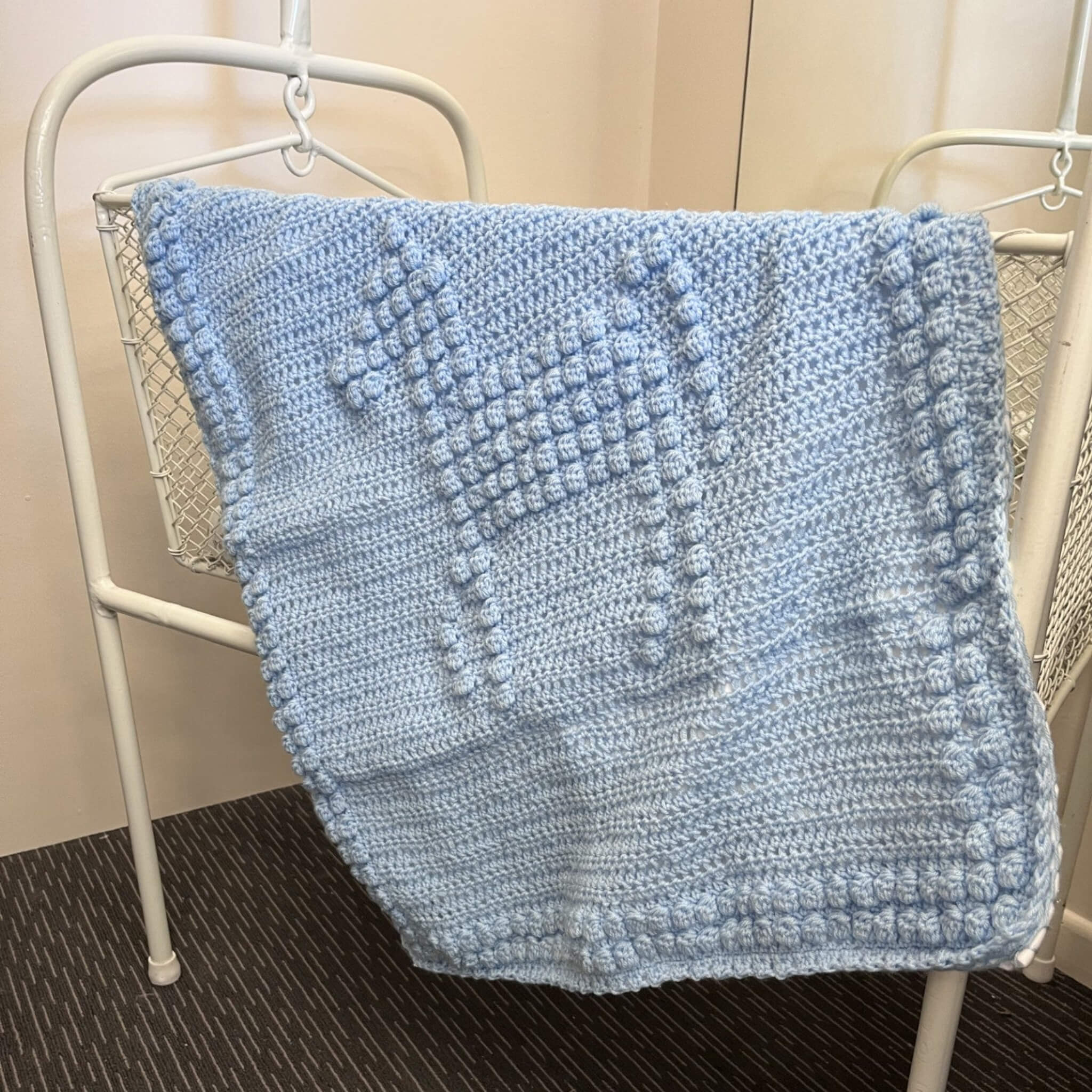 Hand Crocheted Baby Blanket Horse Design