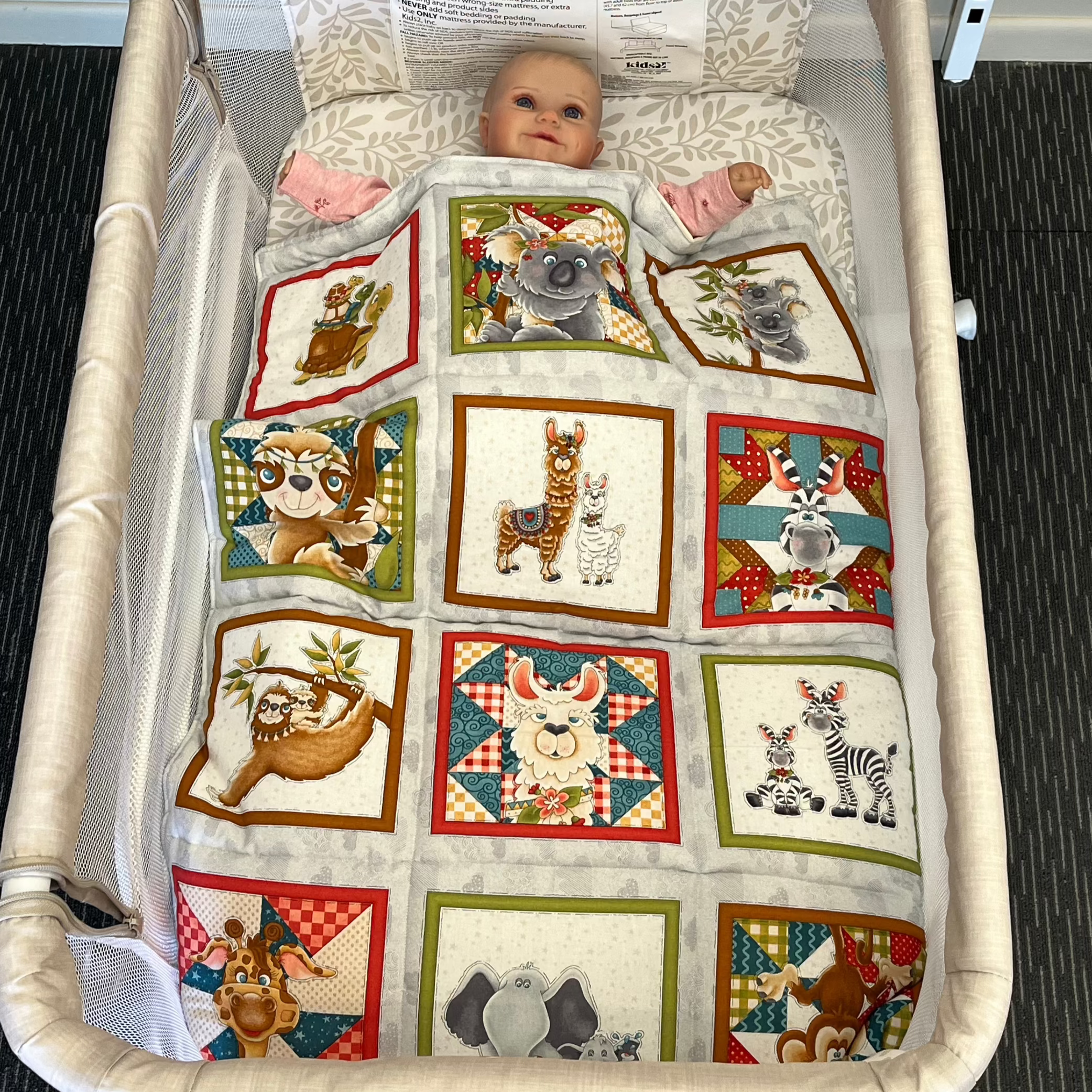 Handmade Baby Travel Play Mat, Pram Blanket & Crib Quilt | Everly Lane