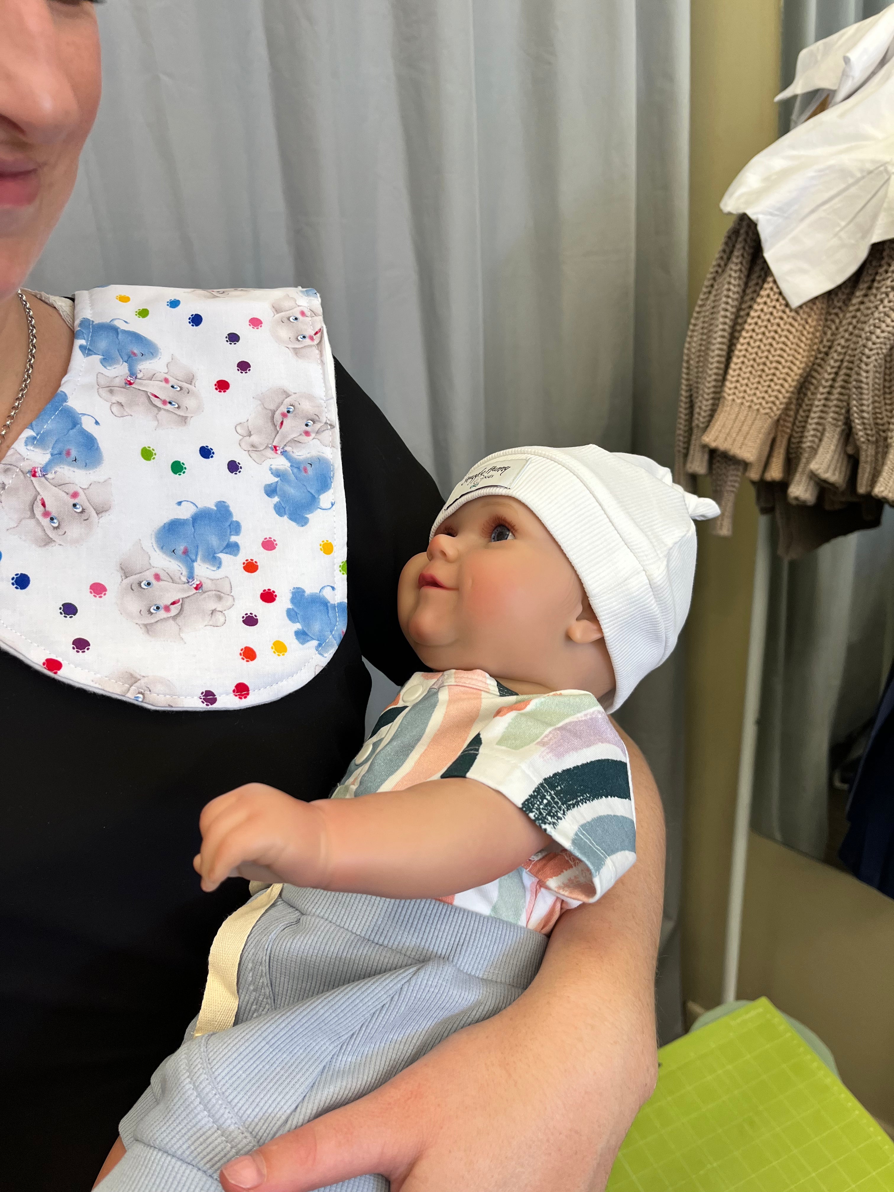 Mum and Bub Elephant Burp Cloth- Everly Lane