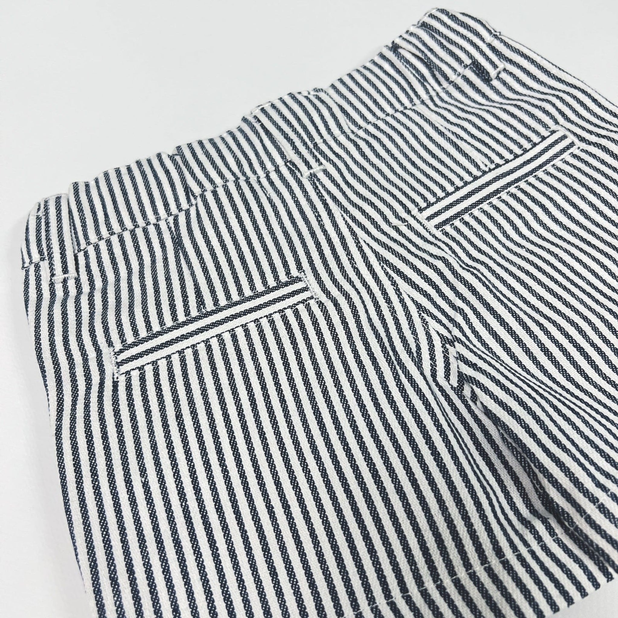 Navy Pinstripe Dress Shorts