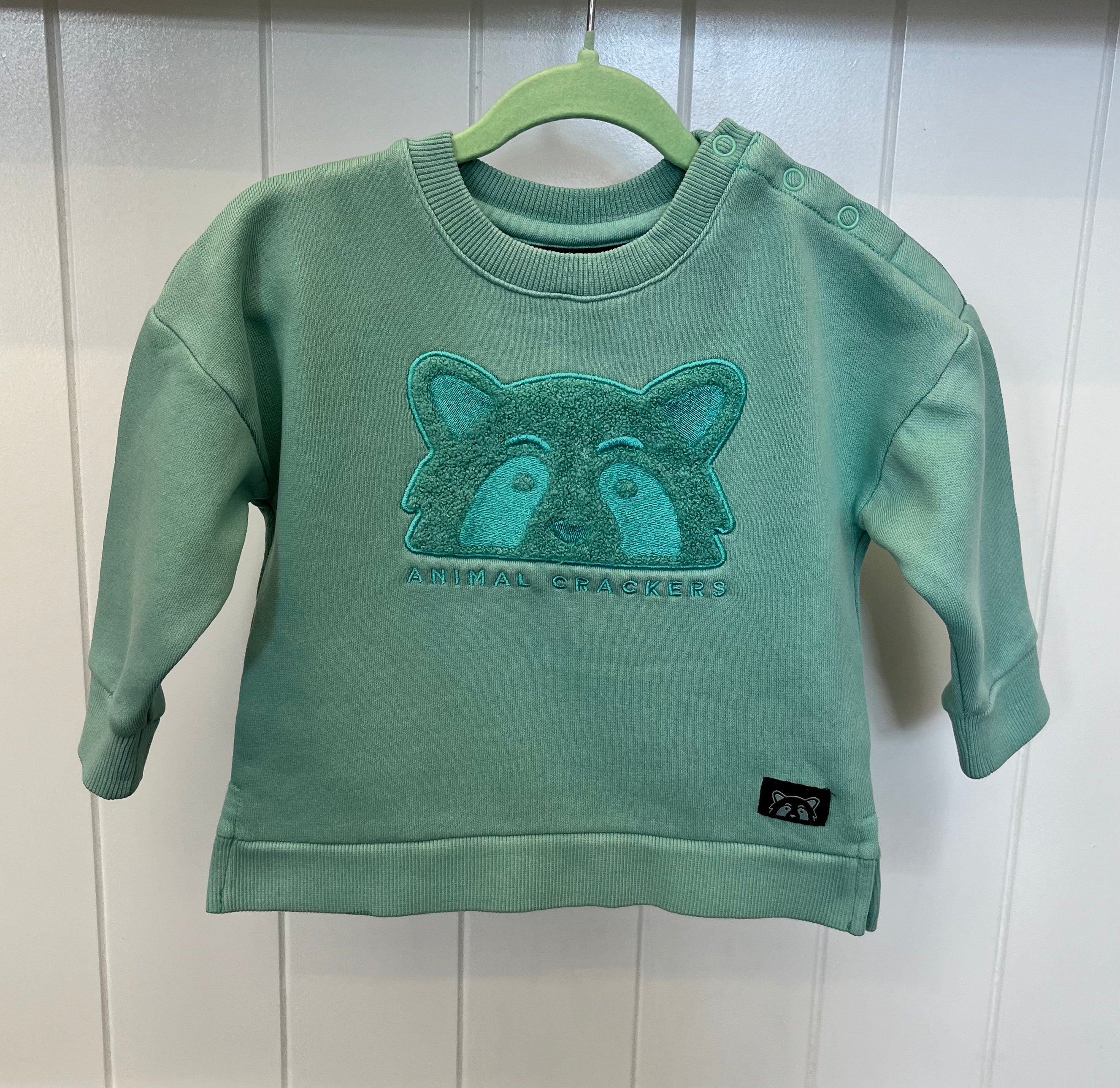Raffael Crew Sweat Top Mint- Animal Cracker