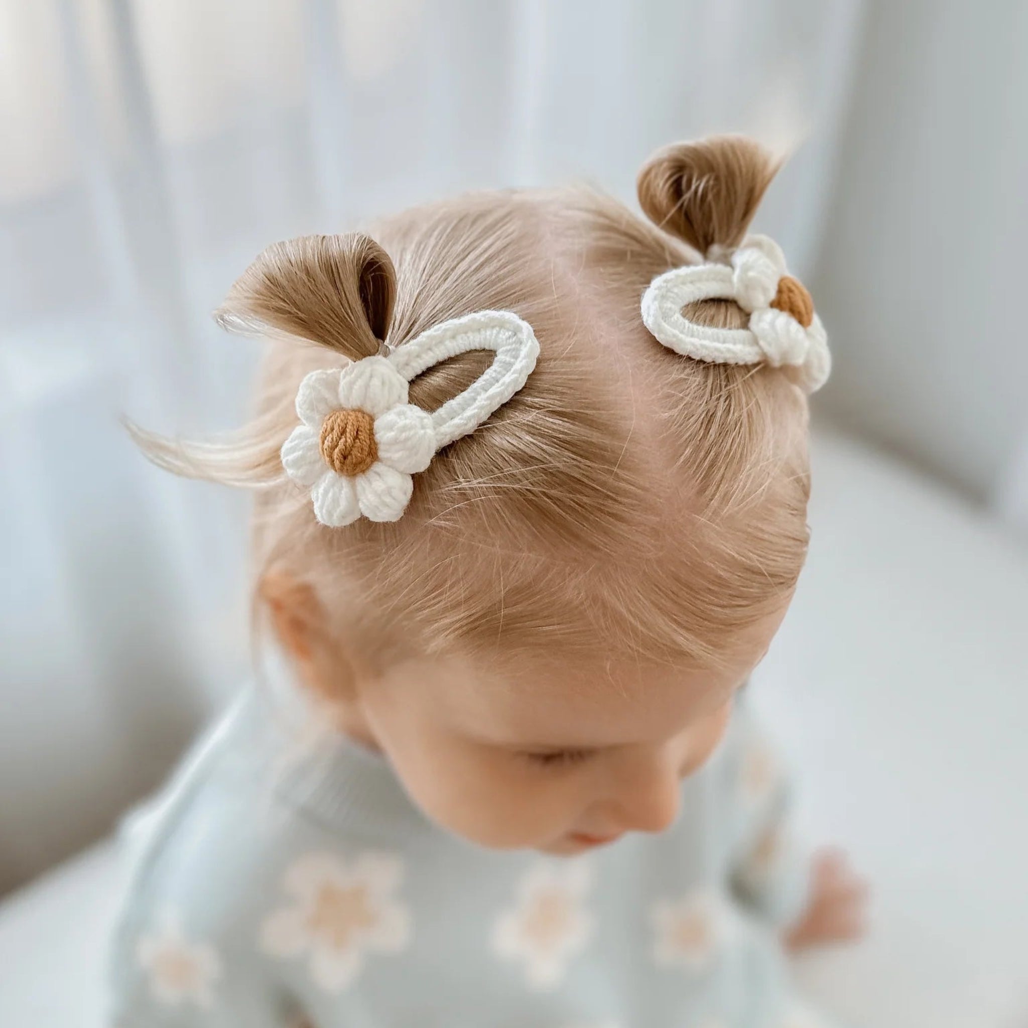 Daisy Crochet Hair Clips | Blossom and Pear