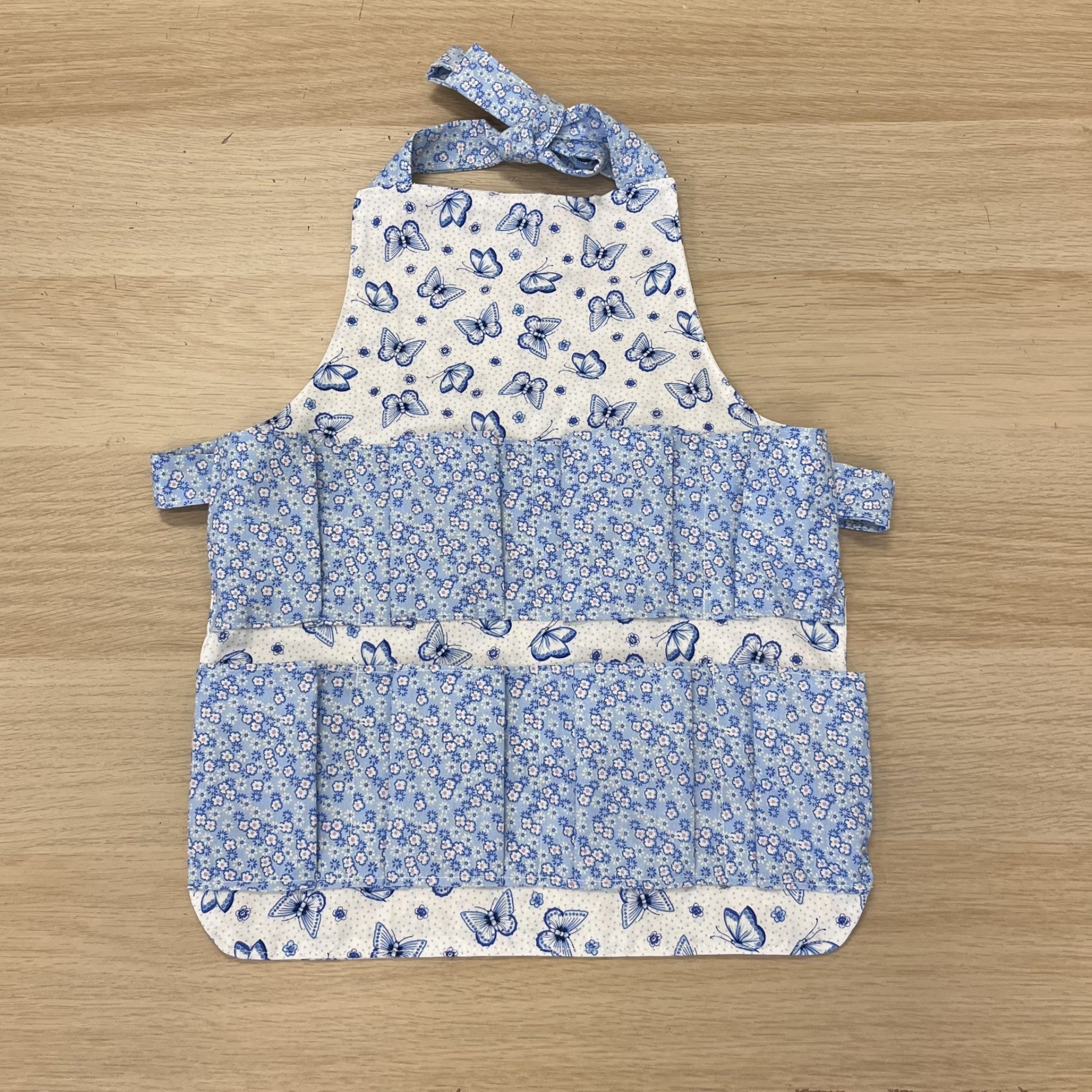 Kids Egg Gathering Apron Blue Butterfly