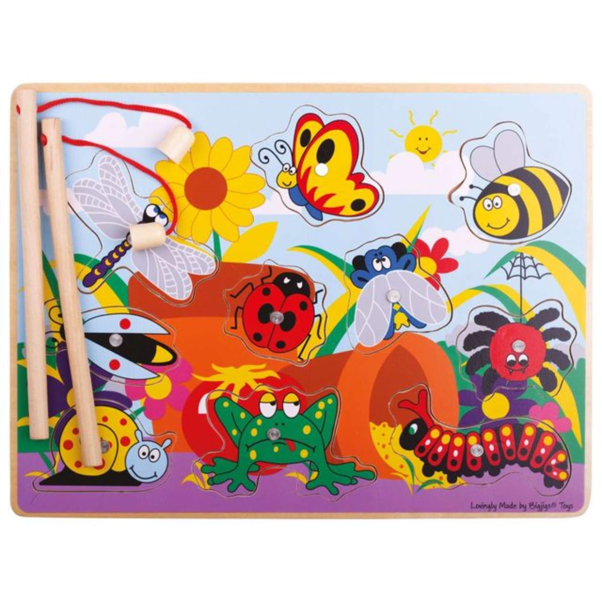 Magnetic Bug Catching Game Wooden Counting Puzzle