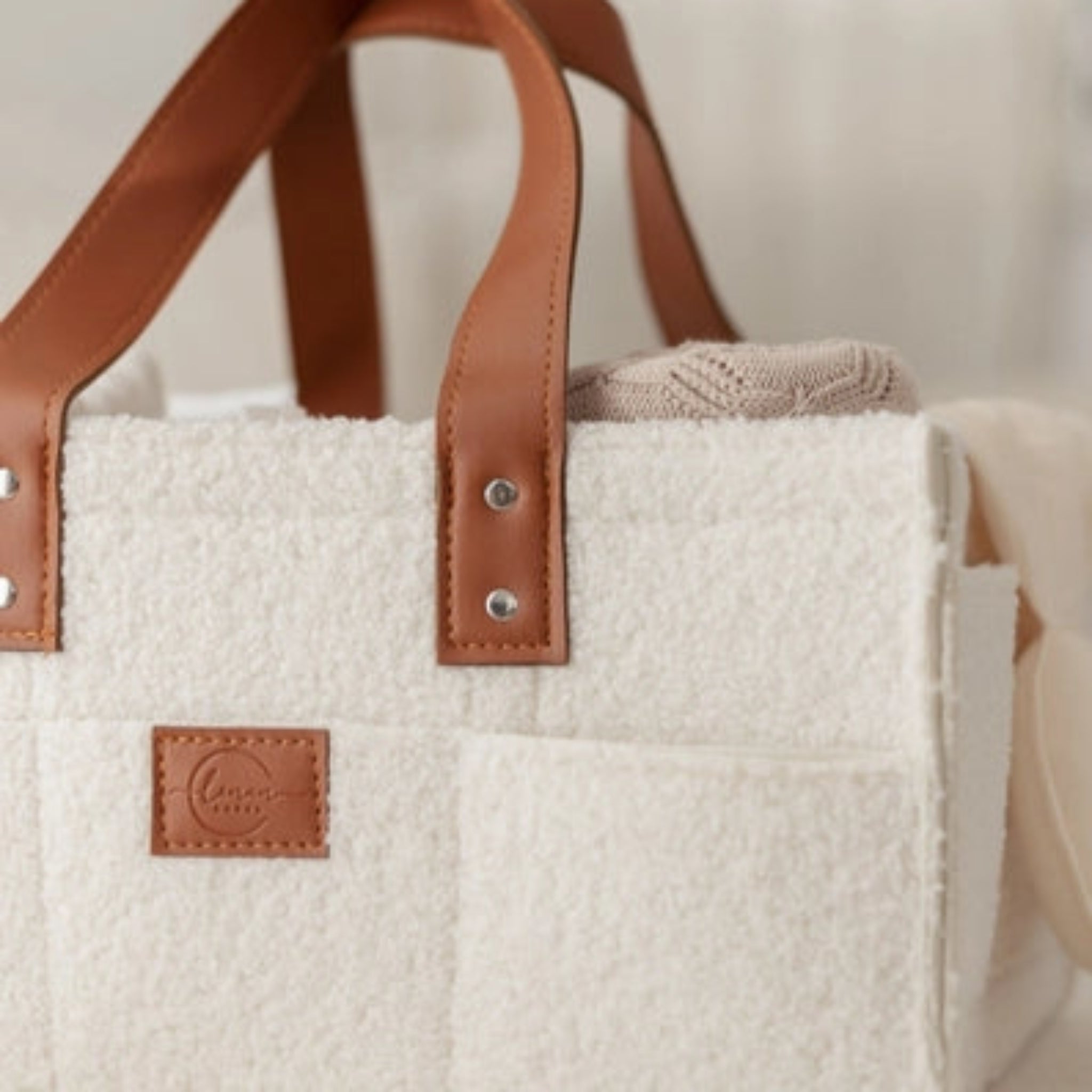 Nappy Caddy Organiser Cream