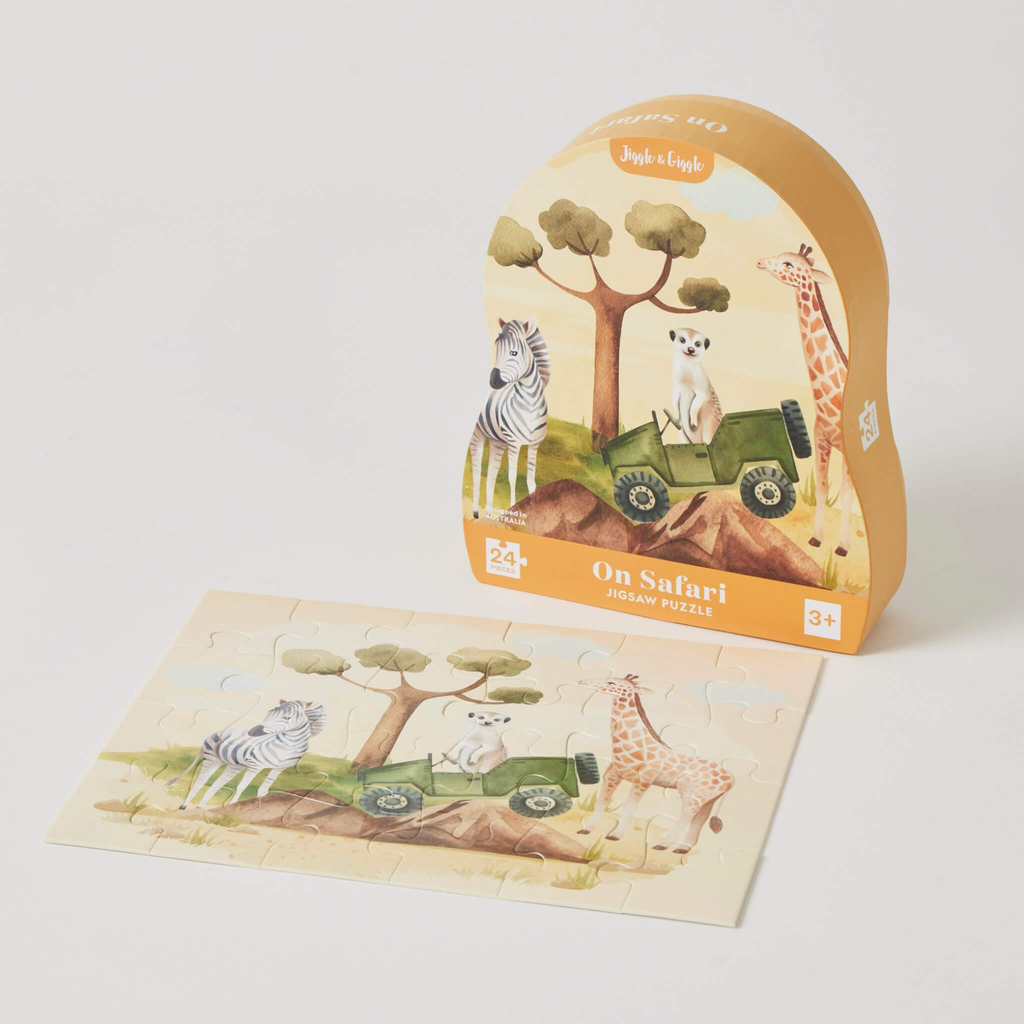 On Safari 24 Piece Jigsaw Puzzle | Educational Animal Puzzle for Kids