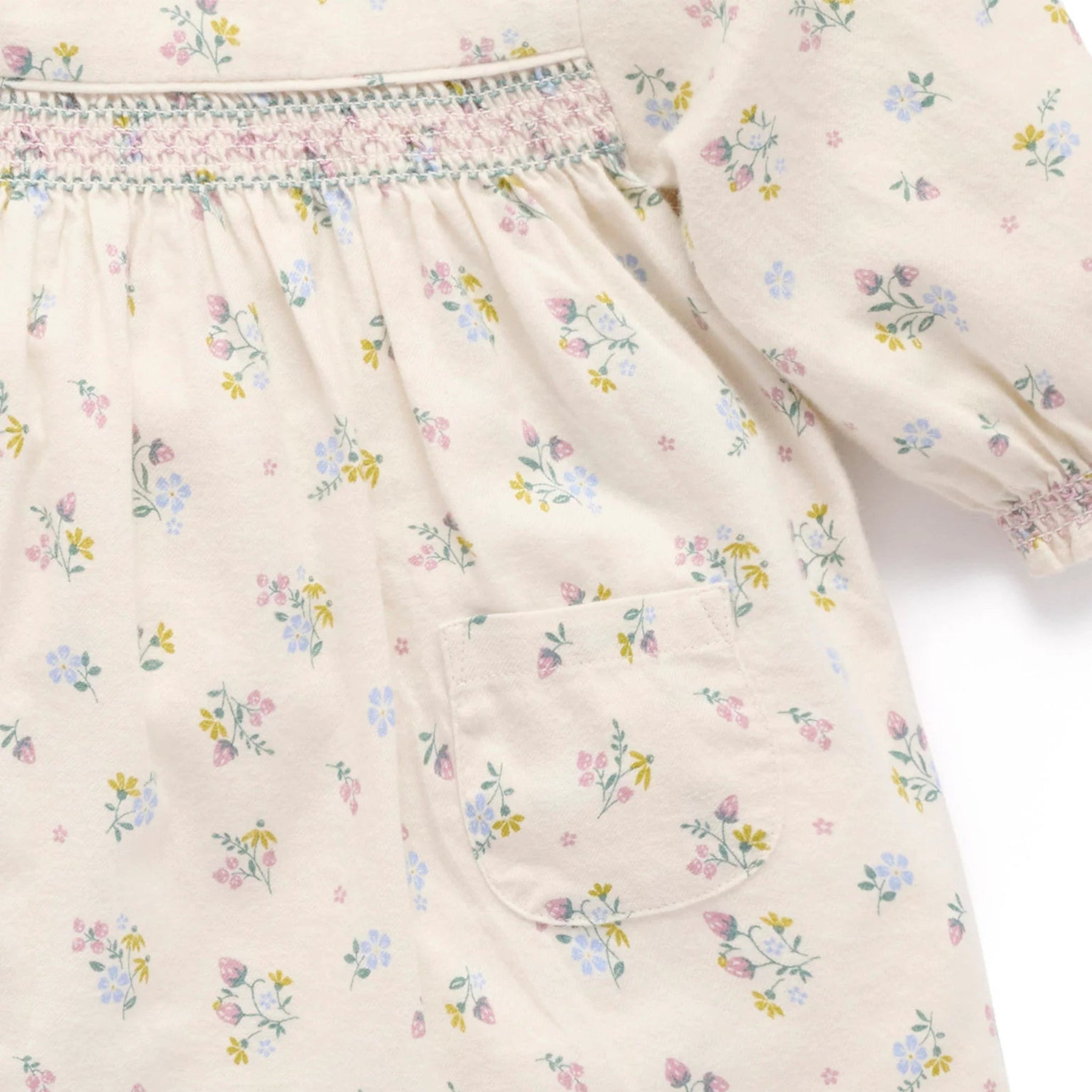 Smocked Dress Strawberry Blossom