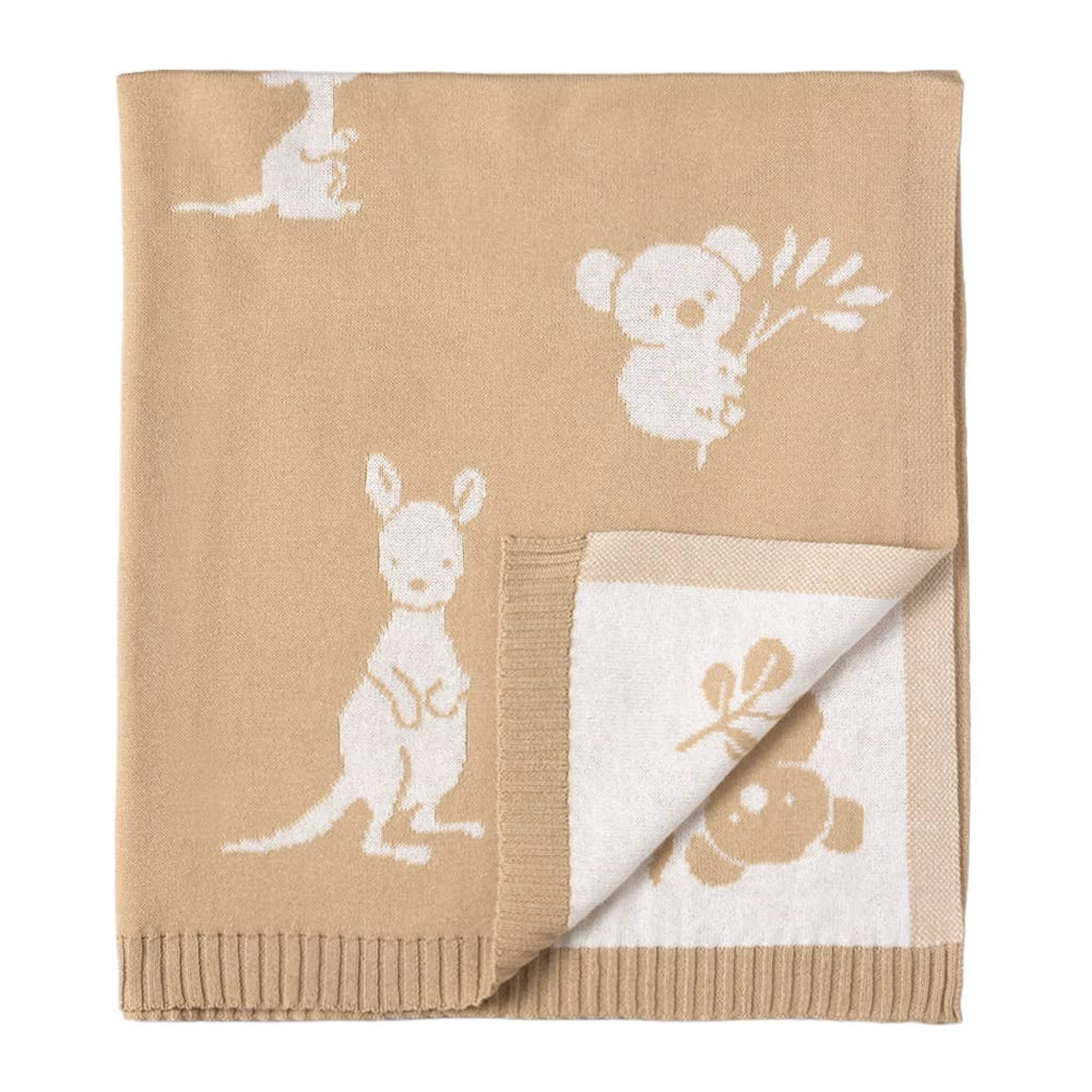 Soft Cotton Knit Pram Blanket for Babies