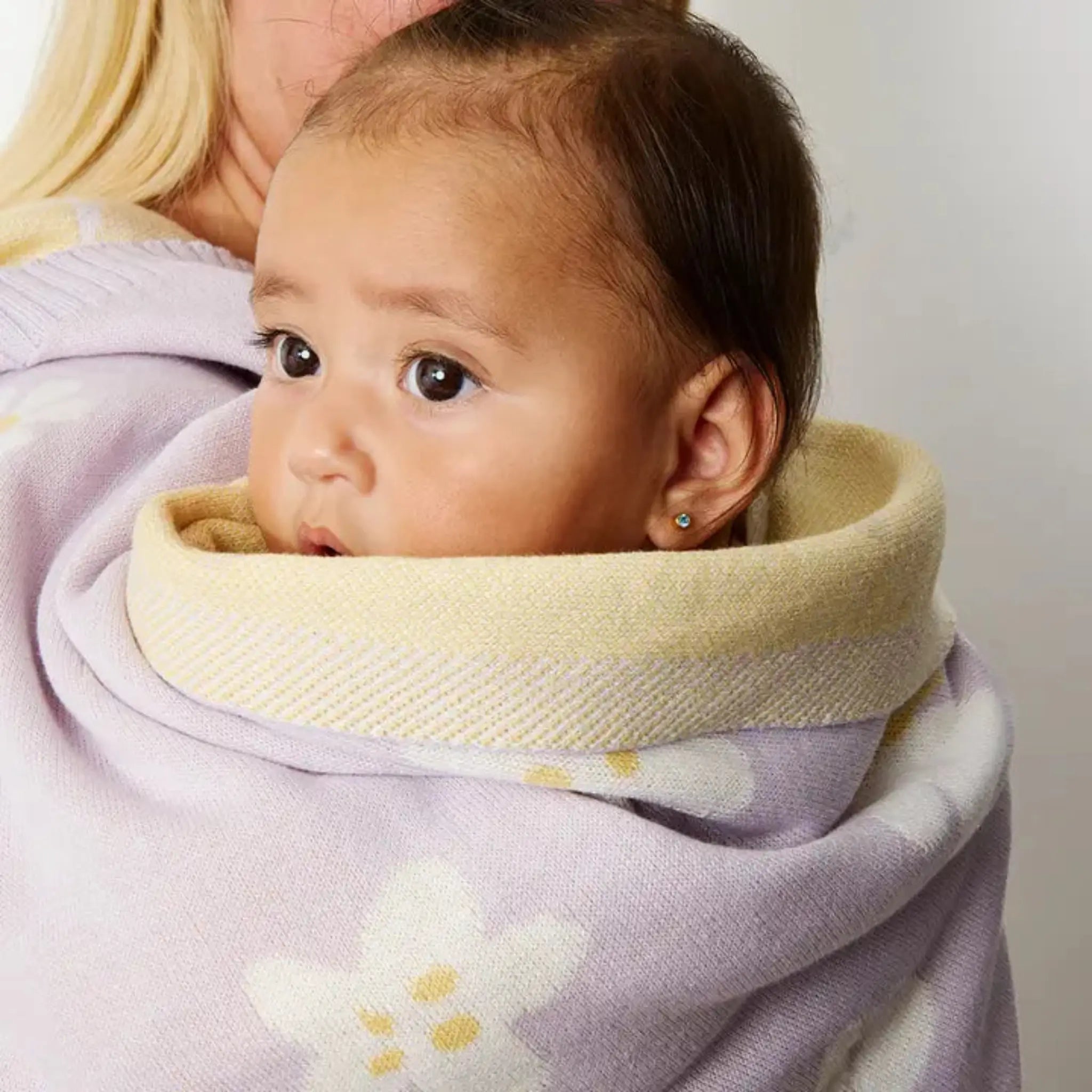 Soft Cotton Knit Pram Blanket for Babies
