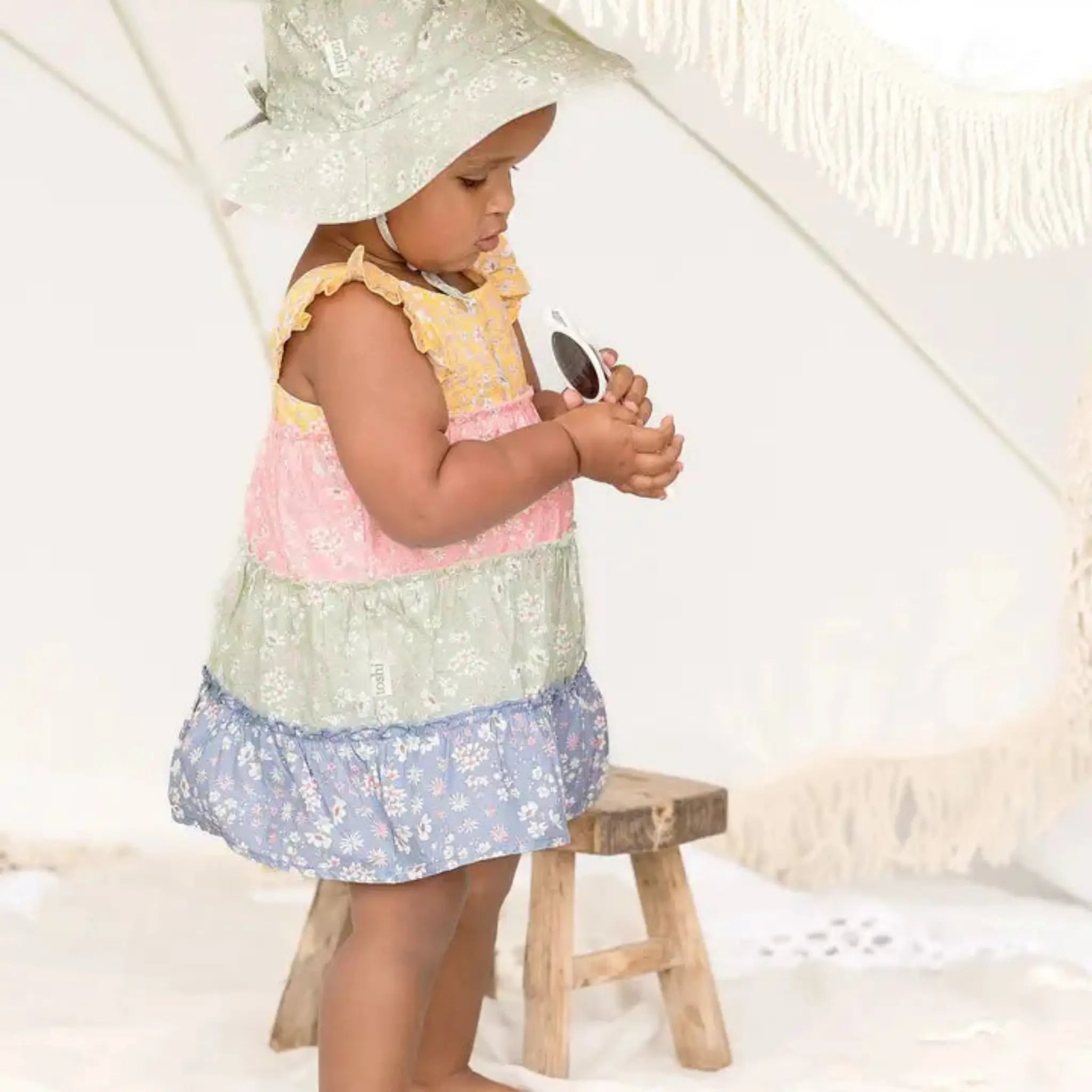 Toshi Baby Dress Tier | Cotton Tiered Floral Baby Dress