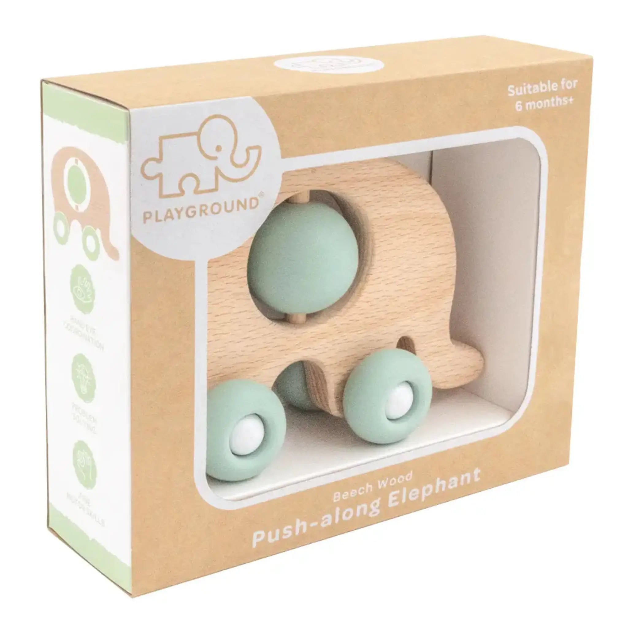 Wooden Push-Along Elephant