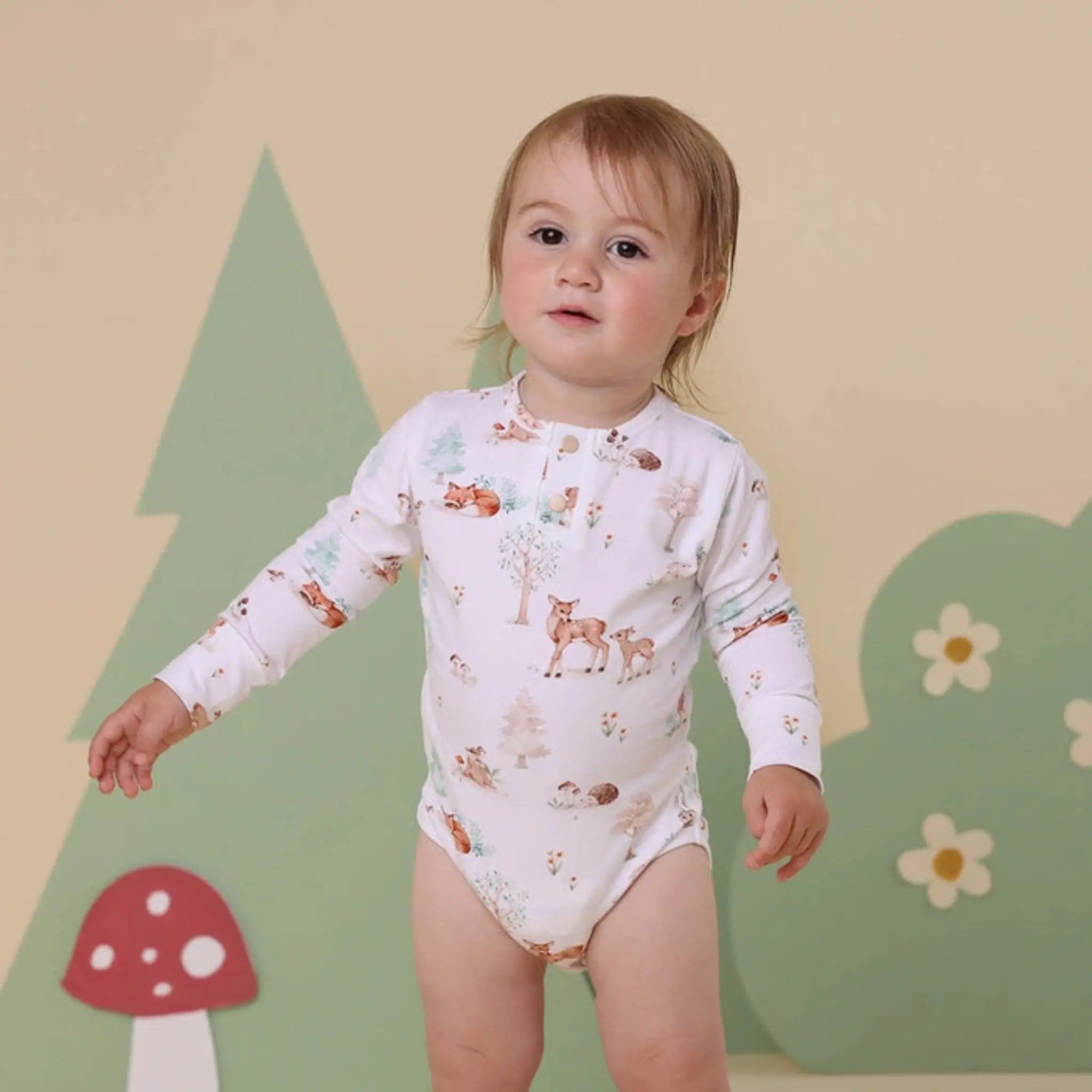 Woodland Tales Organic Baby Bodysuit | Snuggle Hunny