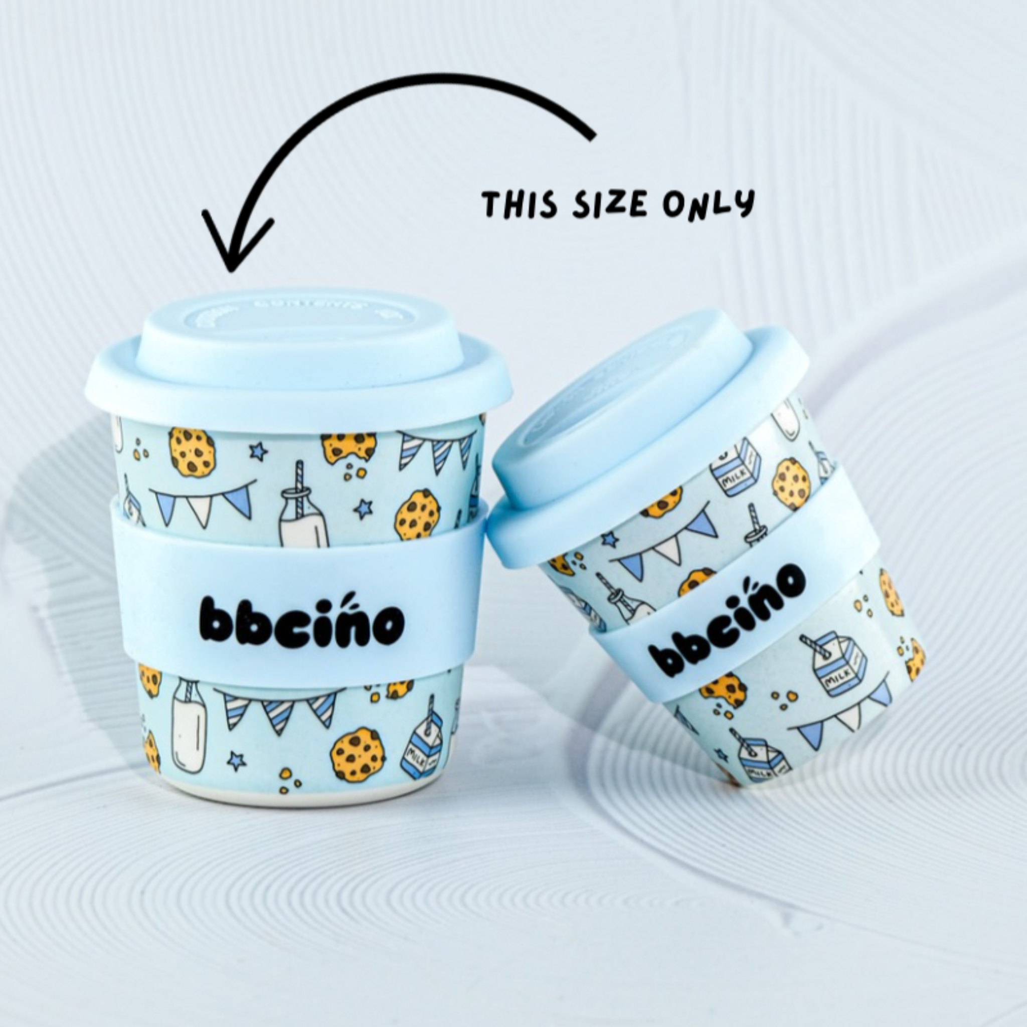 bbcino cup tough cookie in blue 240ml