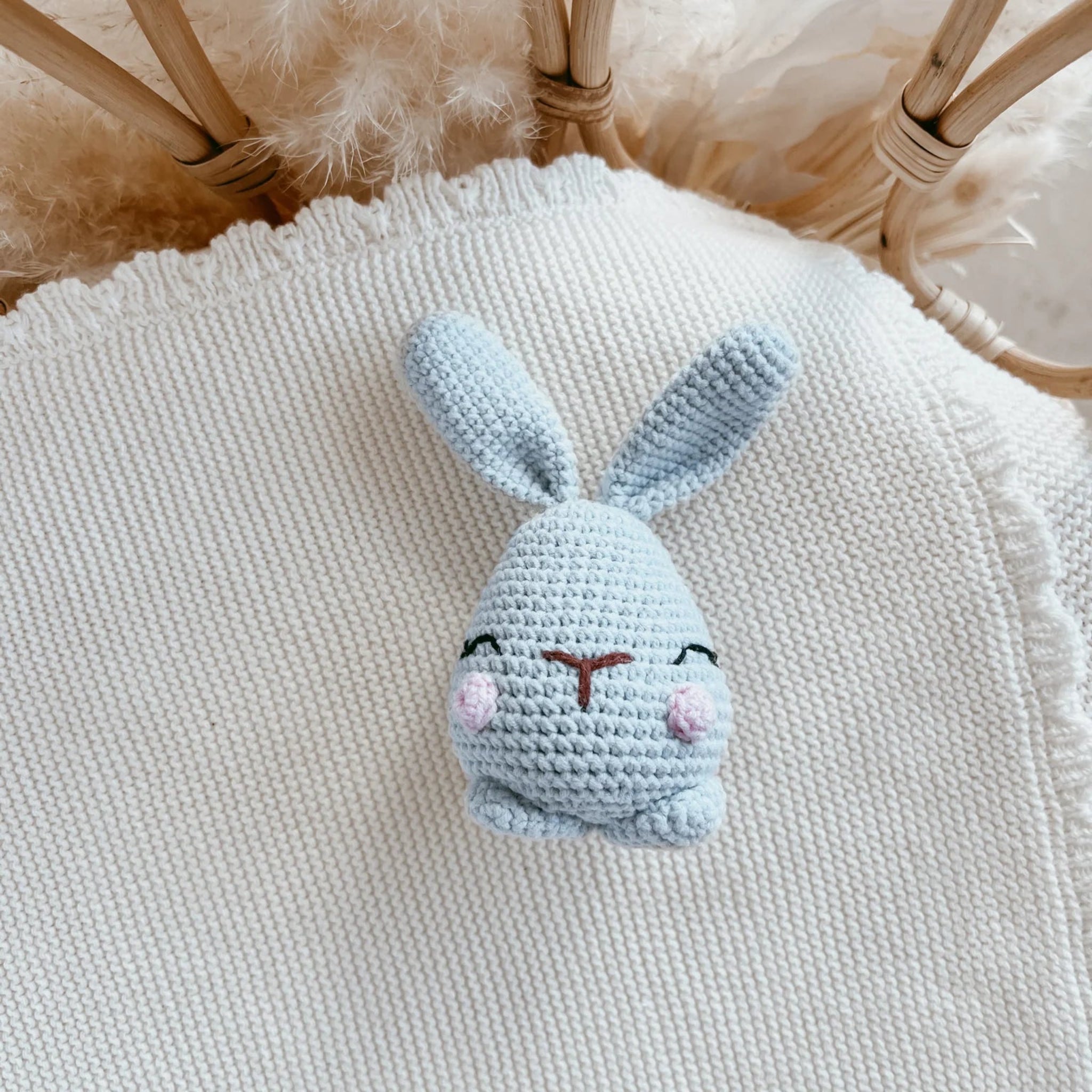 Crochet Bunny Rattle- Blossom and Pear