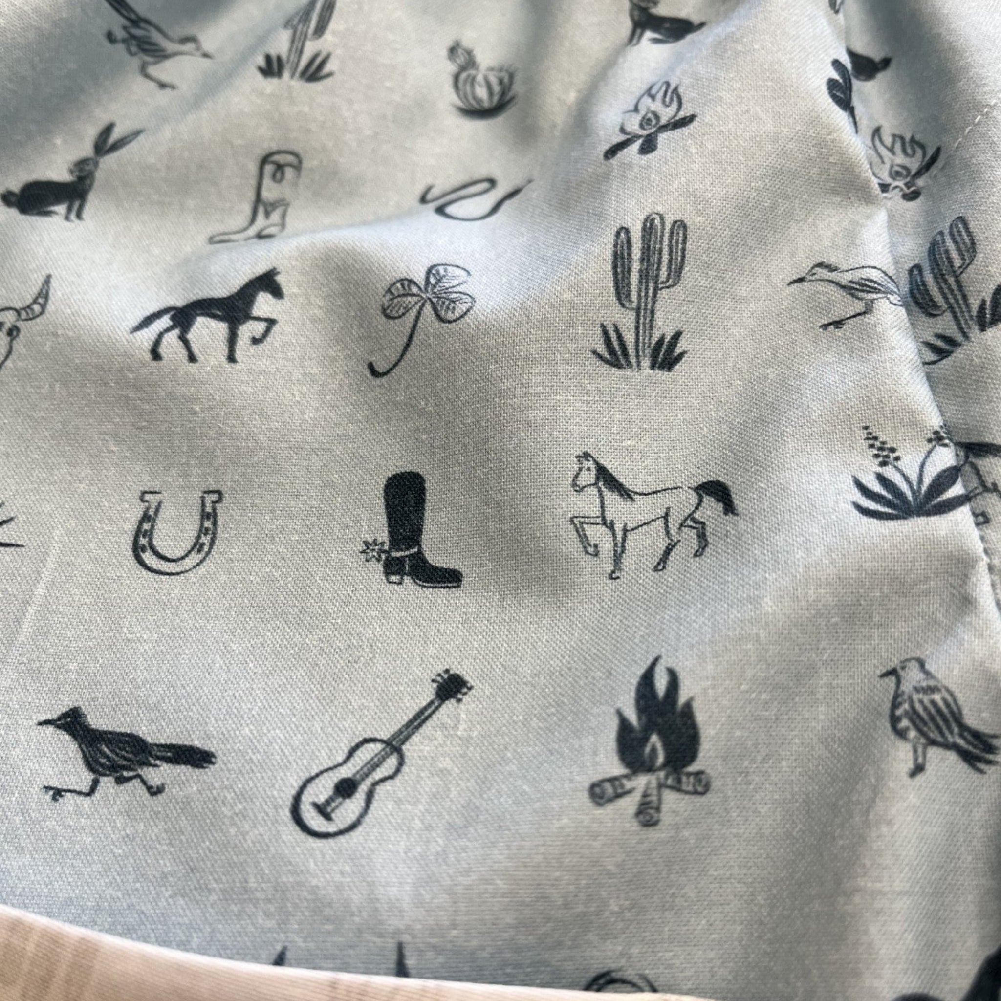 Cactus Cowboy Shorts-Everly Lane