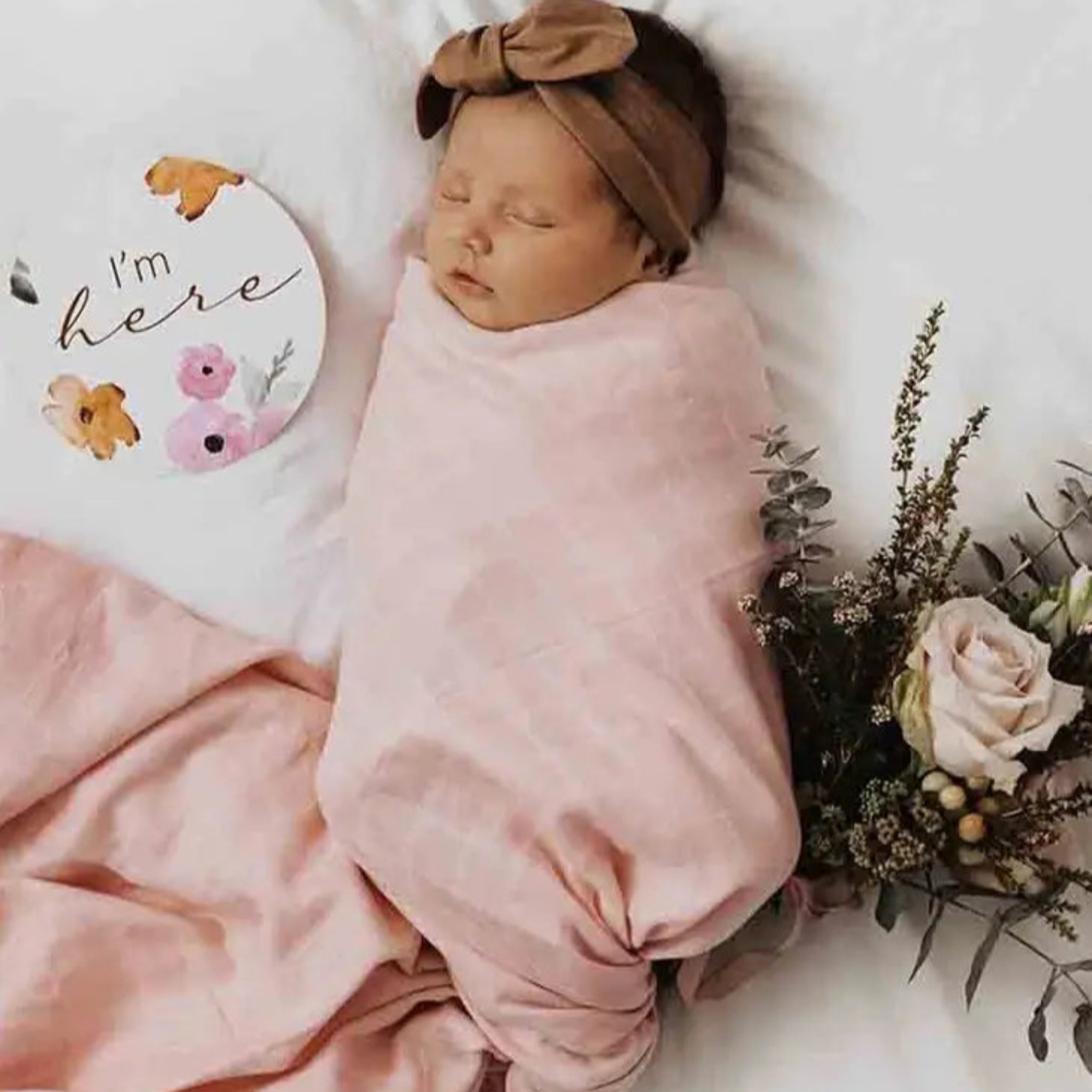 Musk Pink Organic Muslin Wrap-Snuggle Hunny