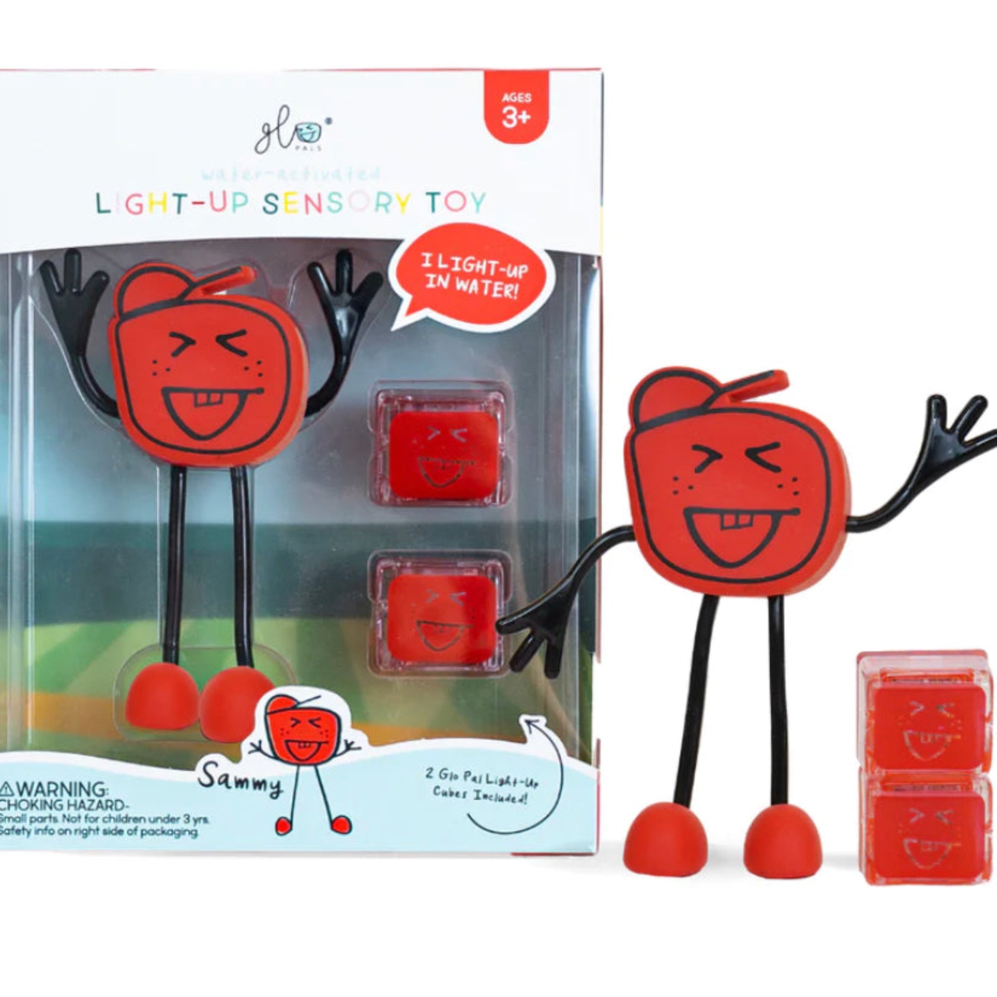 glo pals water activated light up character cubes