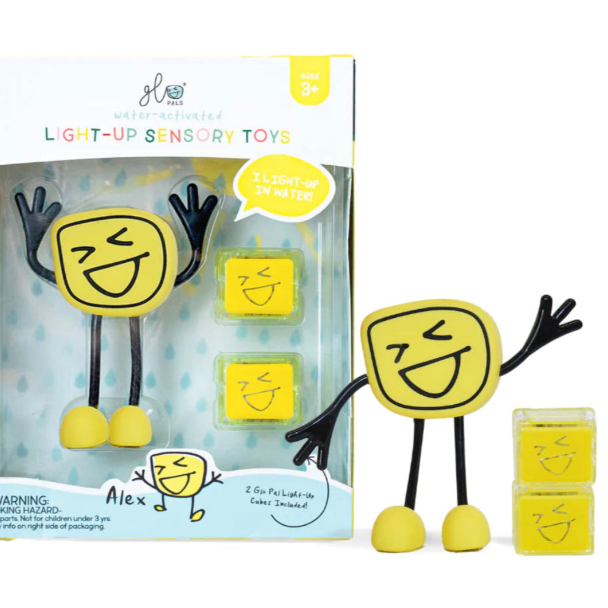 glo pals water activated light up character cubes