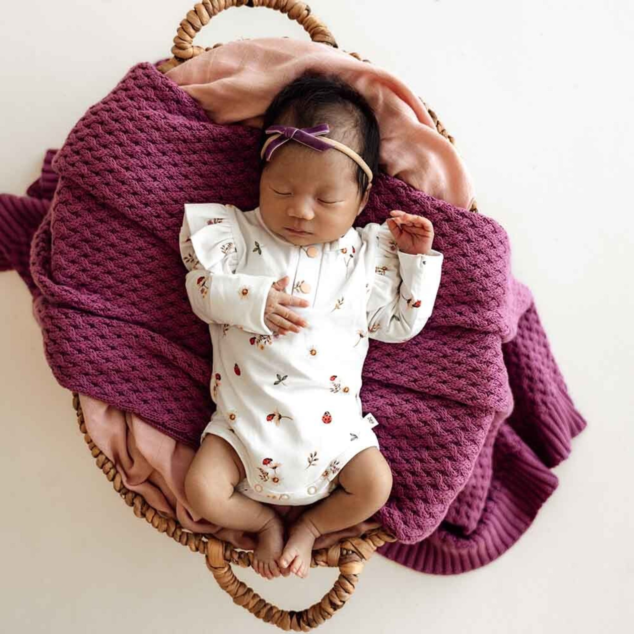 Ladybug Organic Long Sleeve Bodysuit-Snuggle Hunny