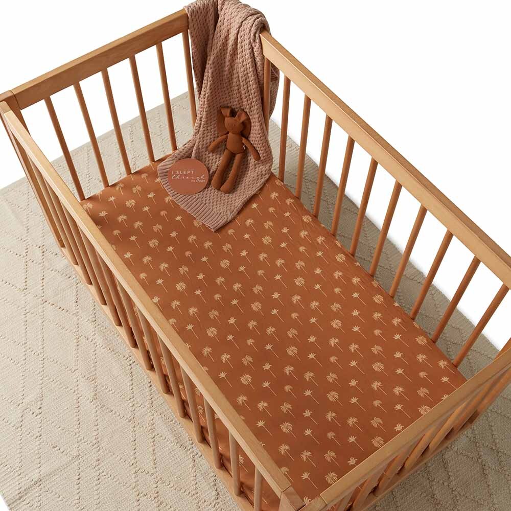 Bronze Palm | Fitted Cot Sheet