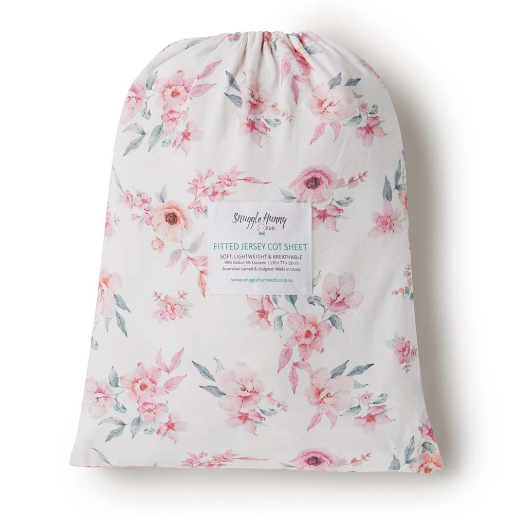 Camille Fitted Cot Sheet-Snuggle Hunny