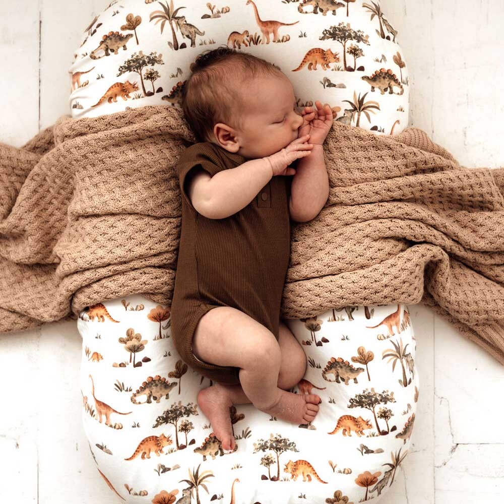 Chocolate Organic Short Sleeve Bodysuit-Snuggle Hunny