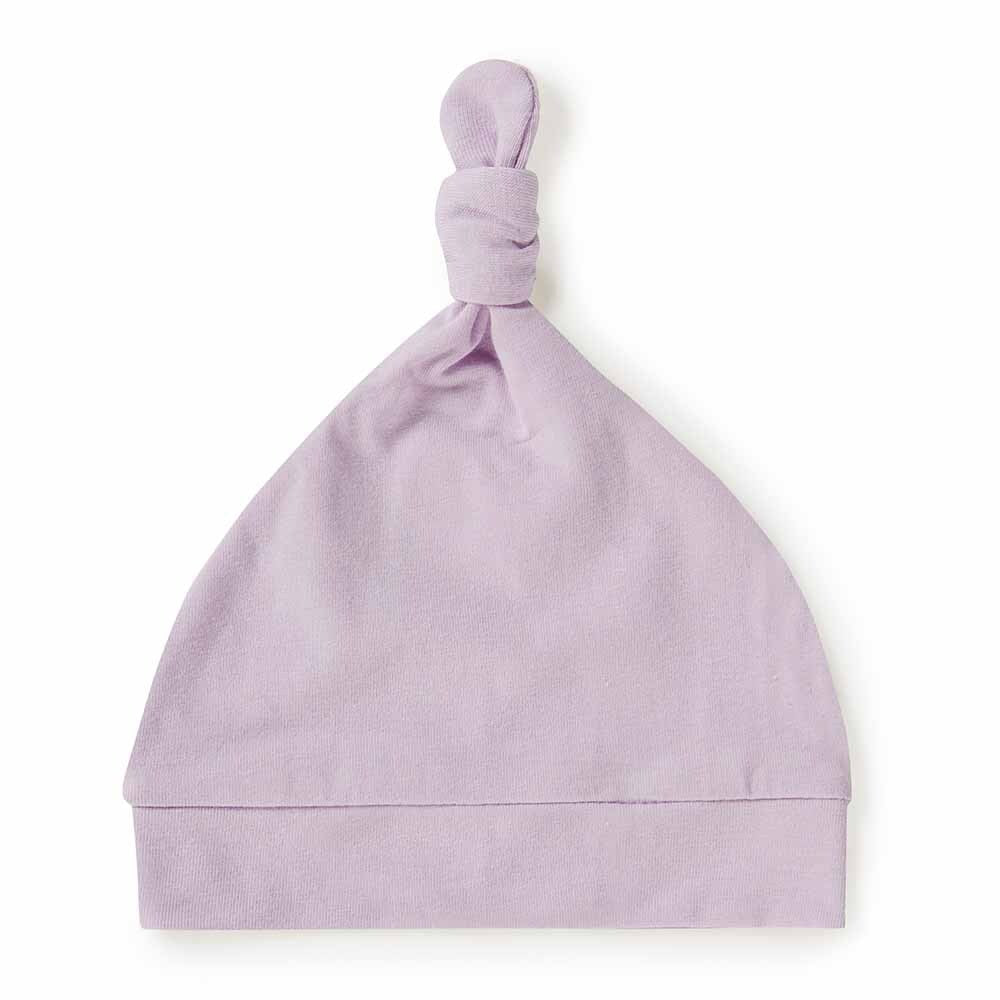 Lilac Knotted Beanie-Snuggle Hunny