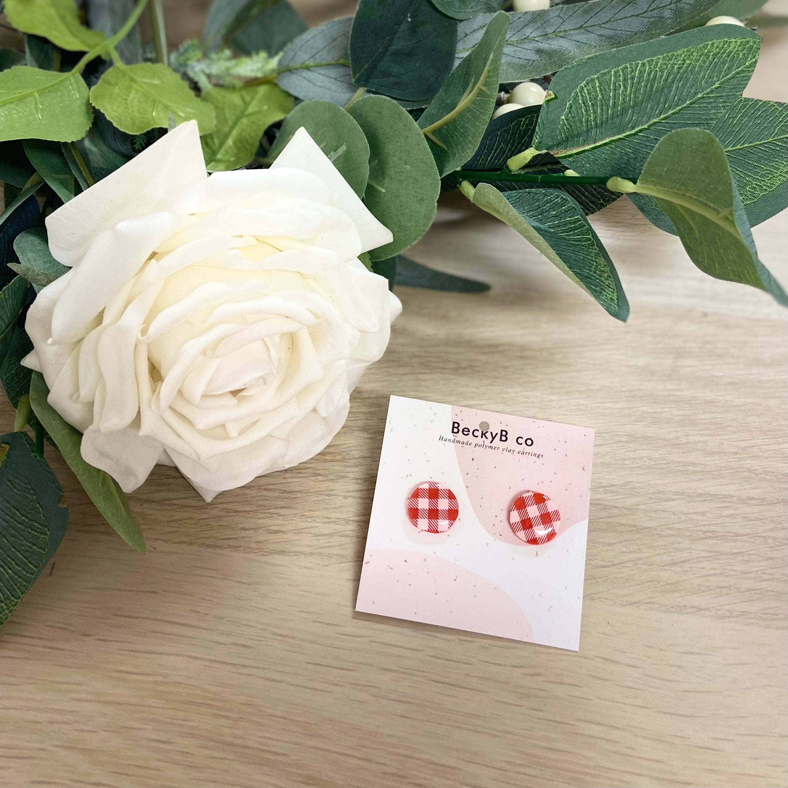 Mango Gingham | Earring Studs