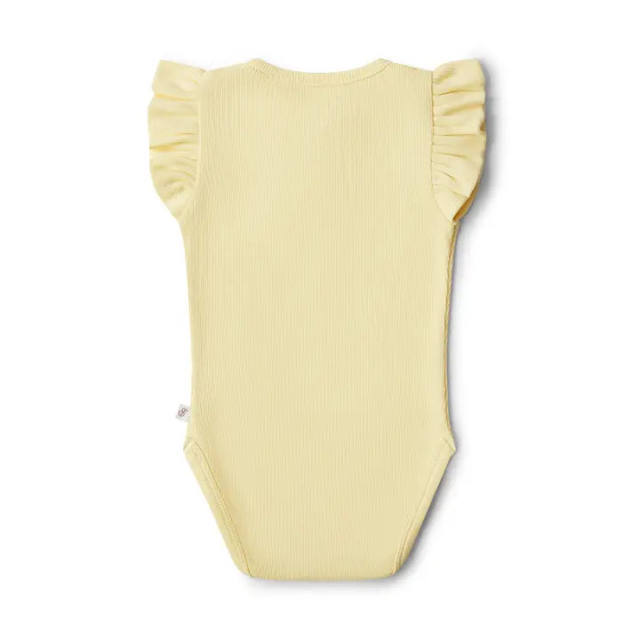 Sunlight Short Sleeve Organic Bodysuit with Frill | Snuggle Hunny