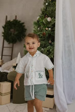 Festive Candy Stripe Cotton Shorts – Christmas Kids Holiday Outfit