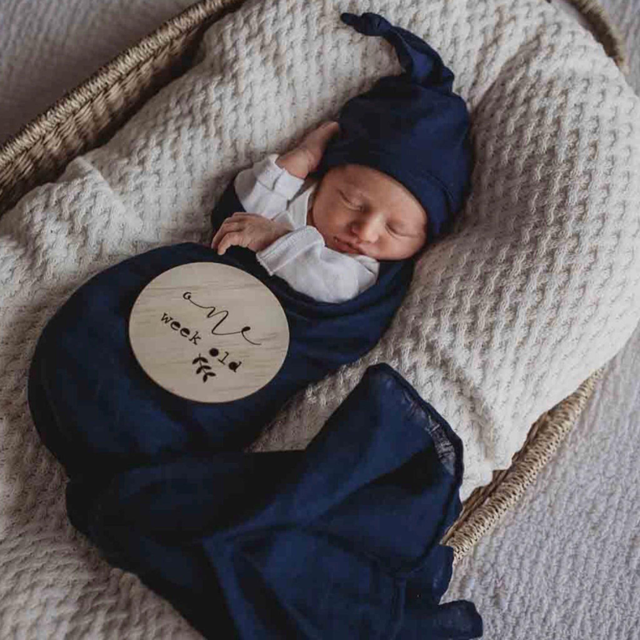 Navy Organic Muslin Wrap-Snuggle Hunny