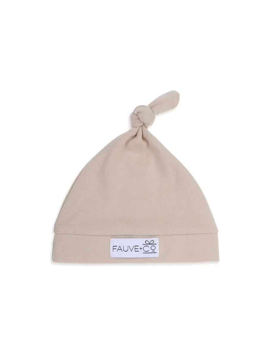 Evie Knotted Beanie-Fauve & Co