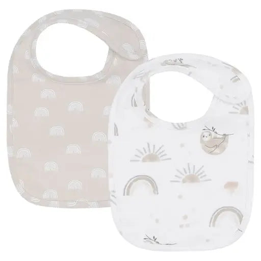 Sloth/Rainbow- Bibs 2 pk