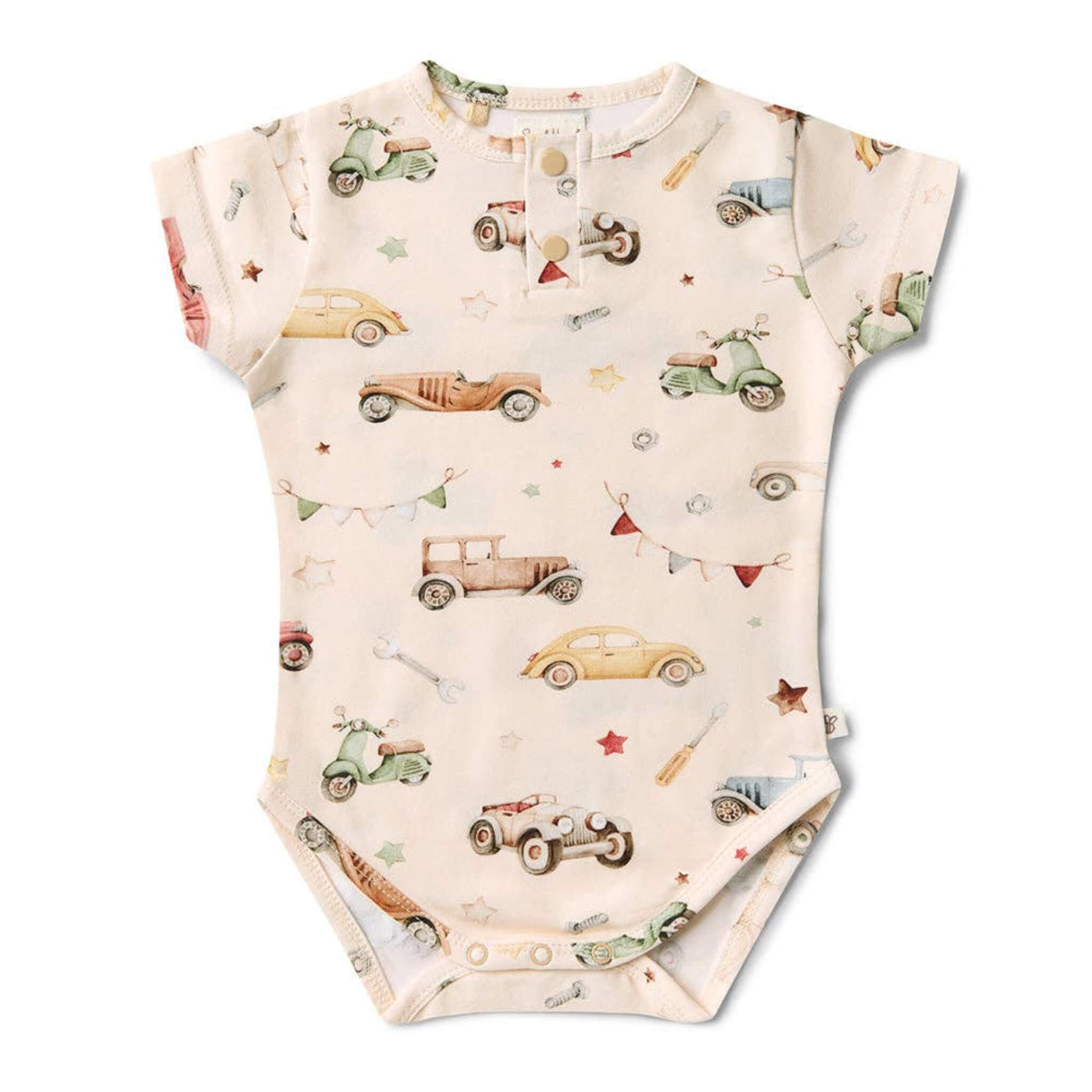 Baby Bodysuit Vintage Cars 